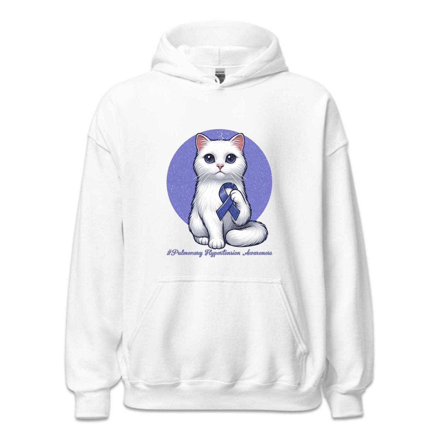 Pulmonary Hypertension Awareness Cat Holding Purple Ribbon | PRODUCT CODE: PLHPRTNSAW