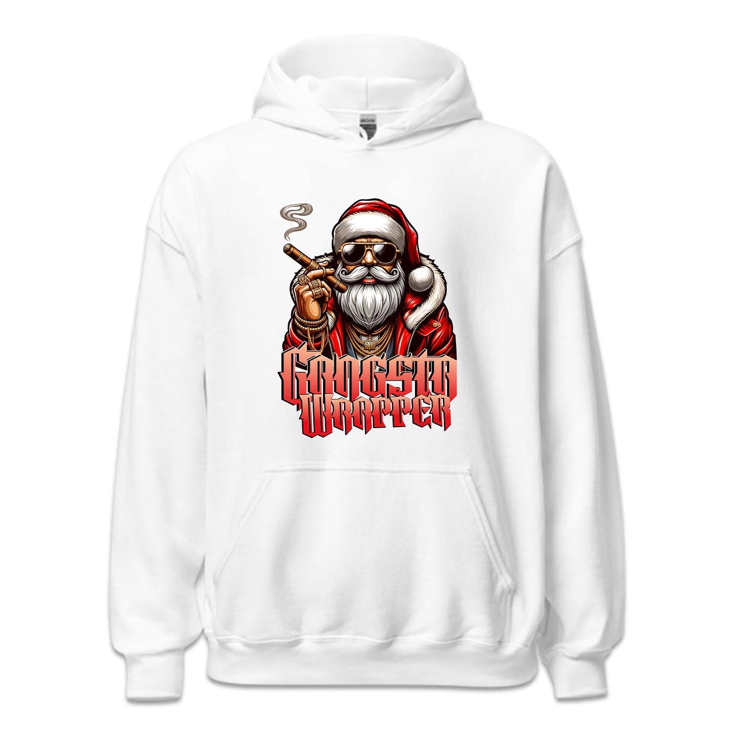 Gangsta Wrapper Christmas Santa Claus Smoking Cigar Xmas | PRODUCT CODE: GNSTWRPSMK