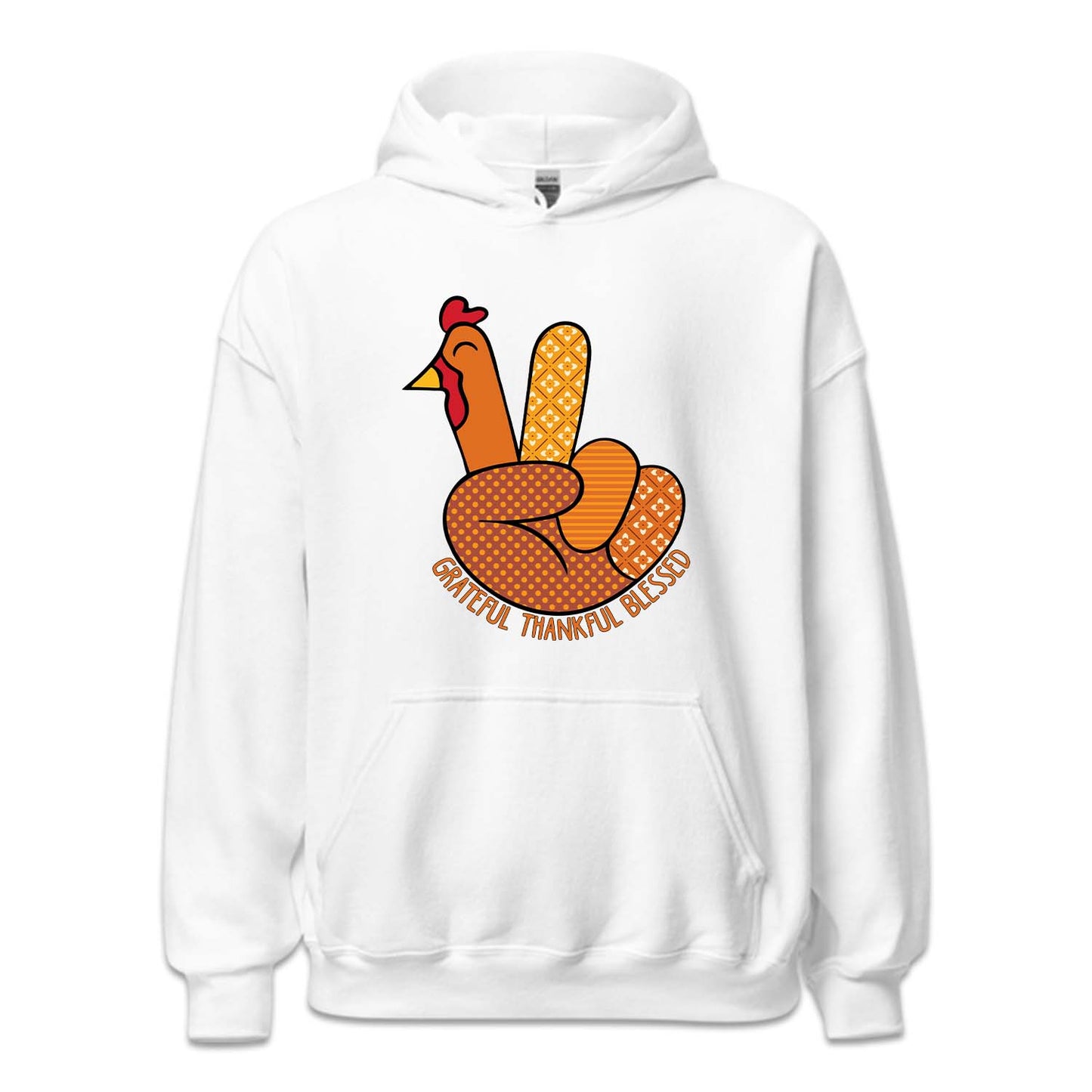 Thanksgiving Turkey Peace Sign Grateful Thankful Blessed | PRODUCT CODE: GRFTHNKBLSP