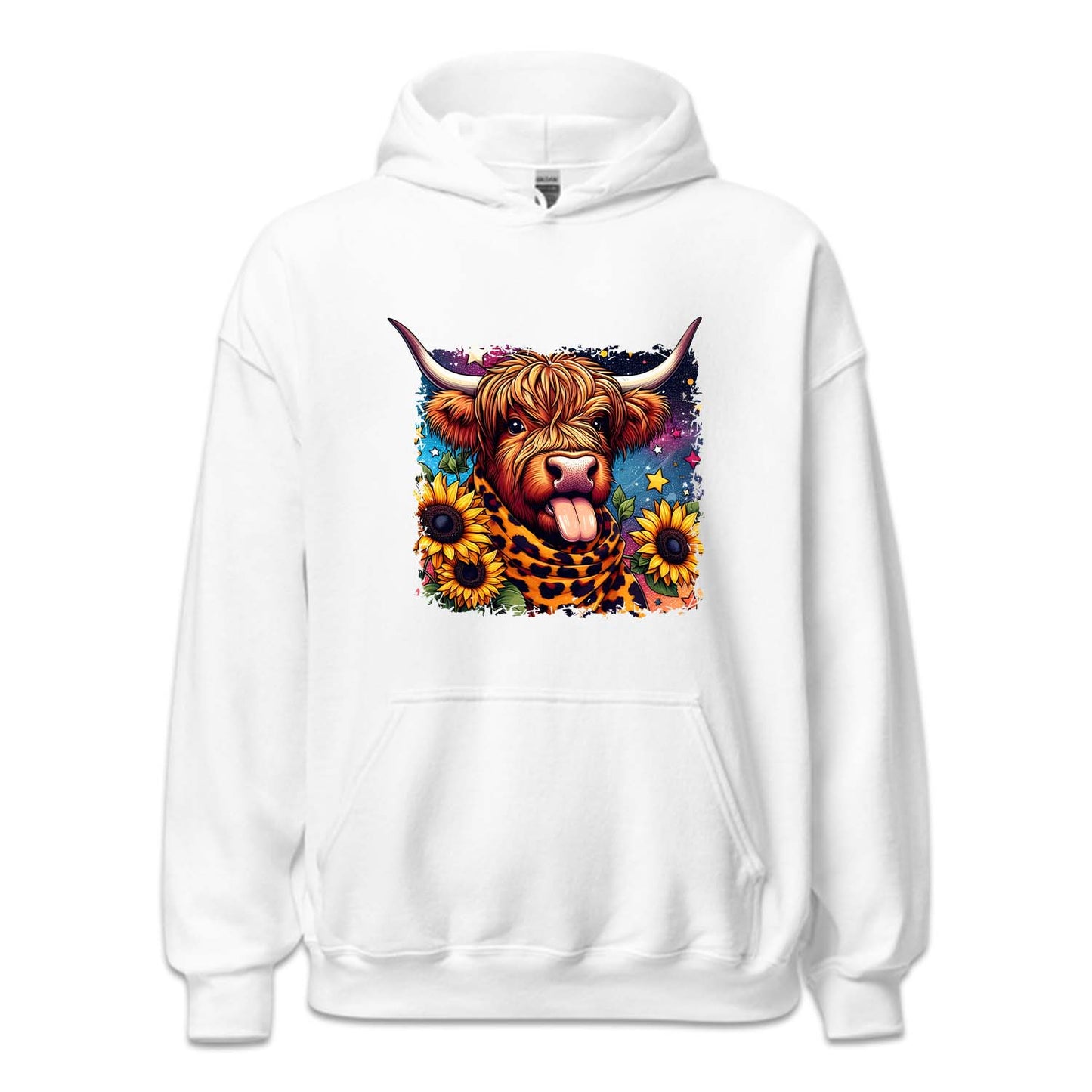 Highland Cow with Sunflowers Farm Animal | PRODUCT CODE: HGLNDACWOS