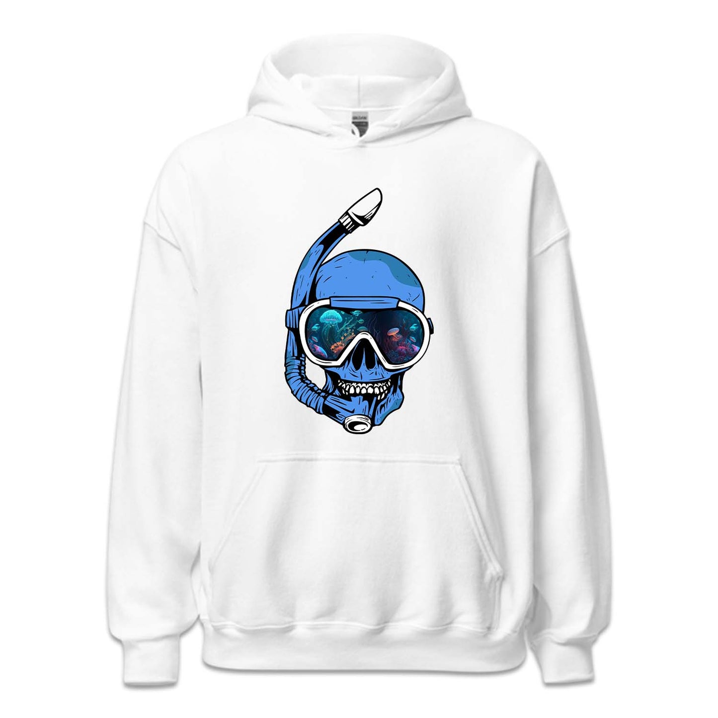Psychedelic Snorkeling Skull Scuba Diver | PRODUCT CODE: PSYKLUSNO