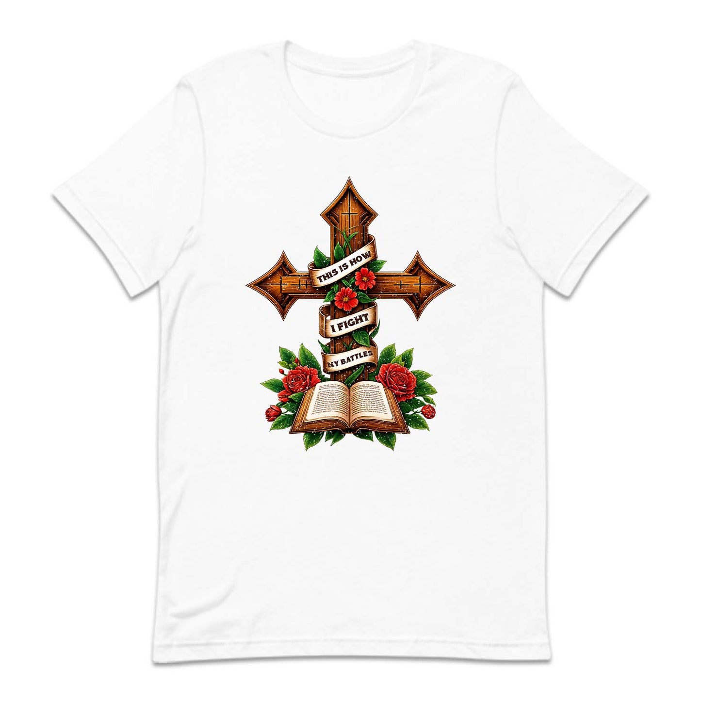 This Is How I Fight My Battles Religious Cross and Bible | PRODUCT CODE: THSOWGFTM