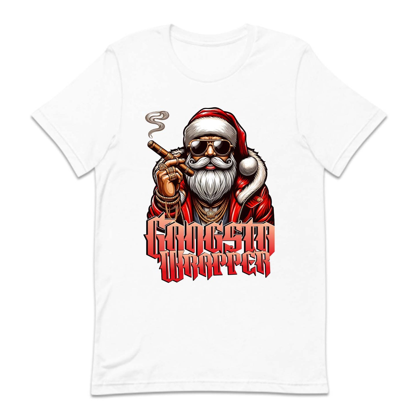 Gangsta Wrapper Christmas Santa Claus Smoking Cigar Xmas | PRODUCT CODE: GNSTWRPSMK