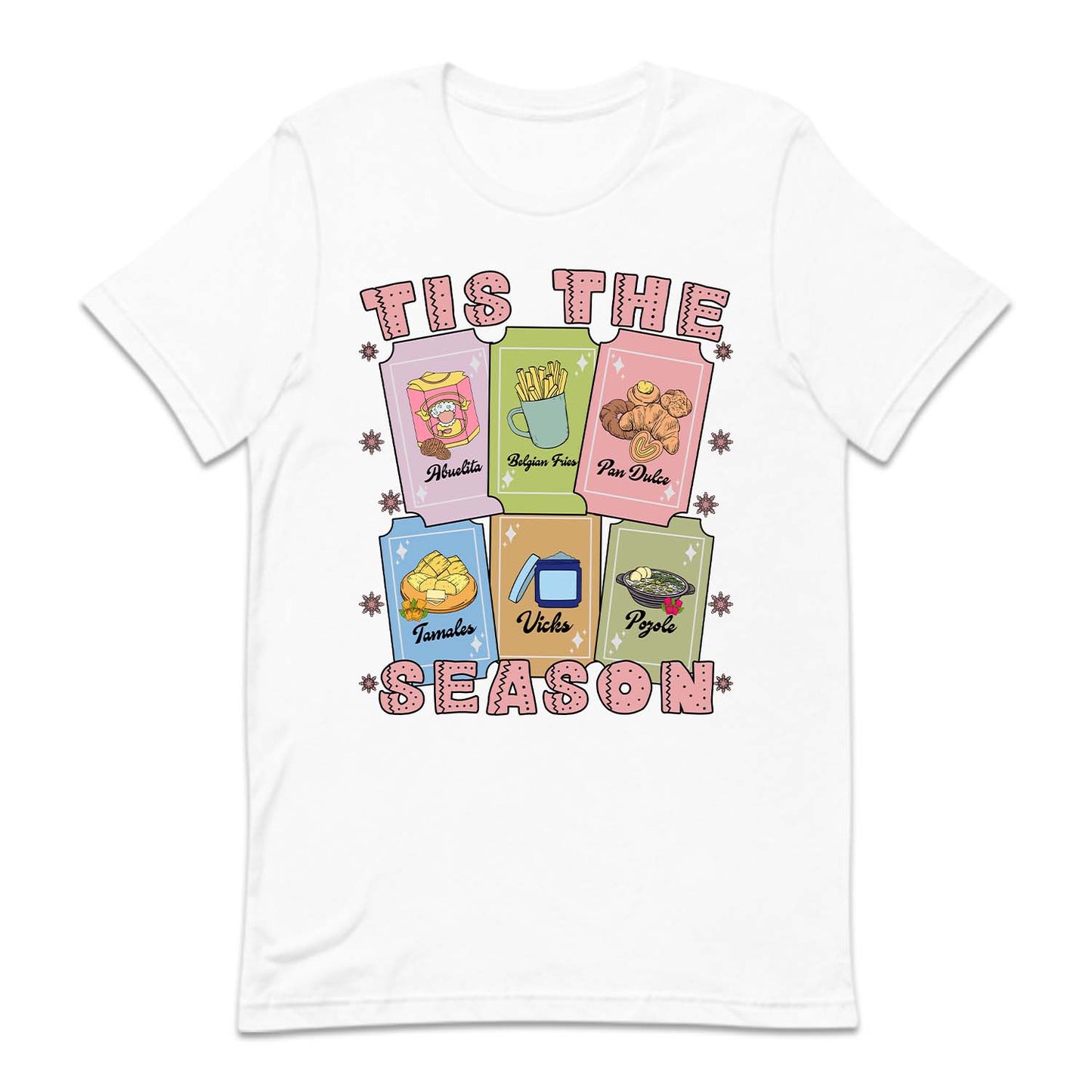 Tis The Season Mexican Christmas Festive Foods Holiday Cards Latina Xmas | PRODUCT CODE: MXNCHRMHLD