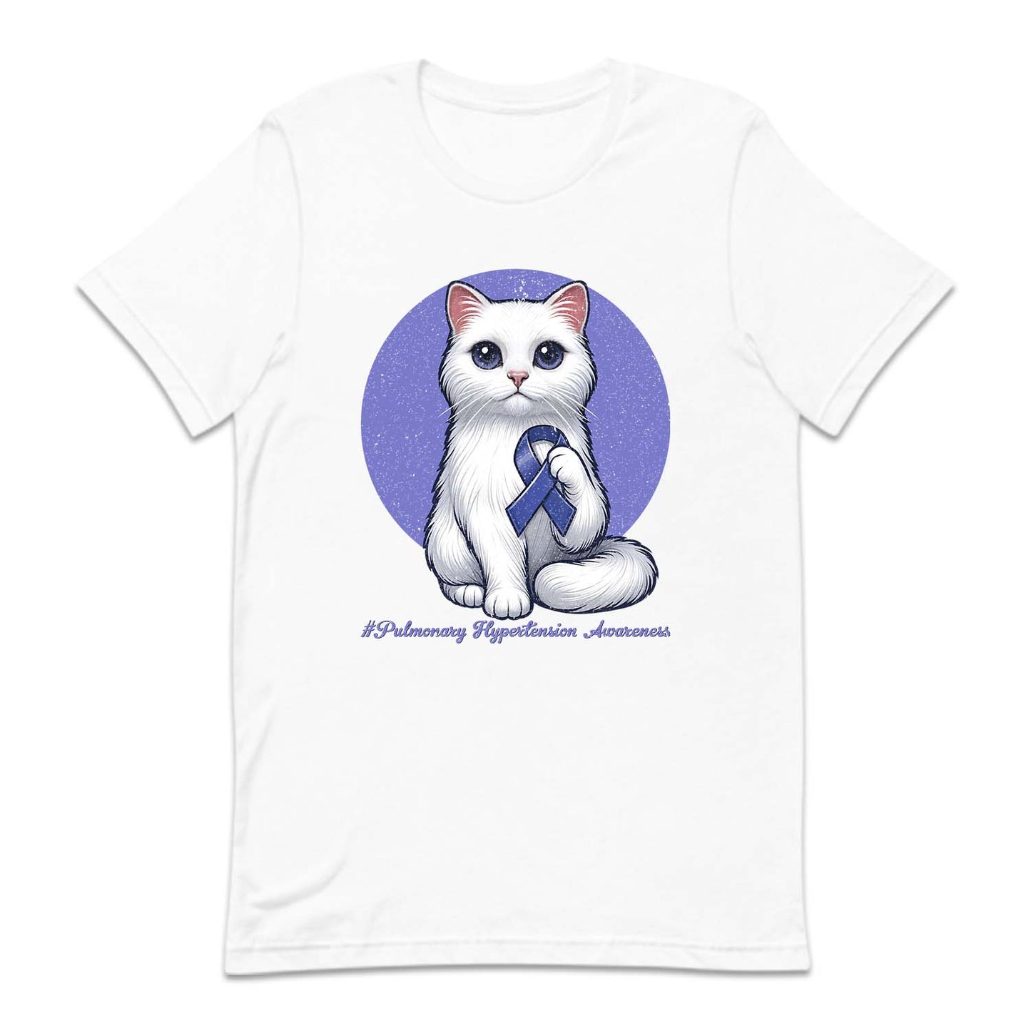 Pulmonary Hypertension Awareness Cat Holding Purple Ribbon | PRODUCT CODE: PLHPRTNSAW