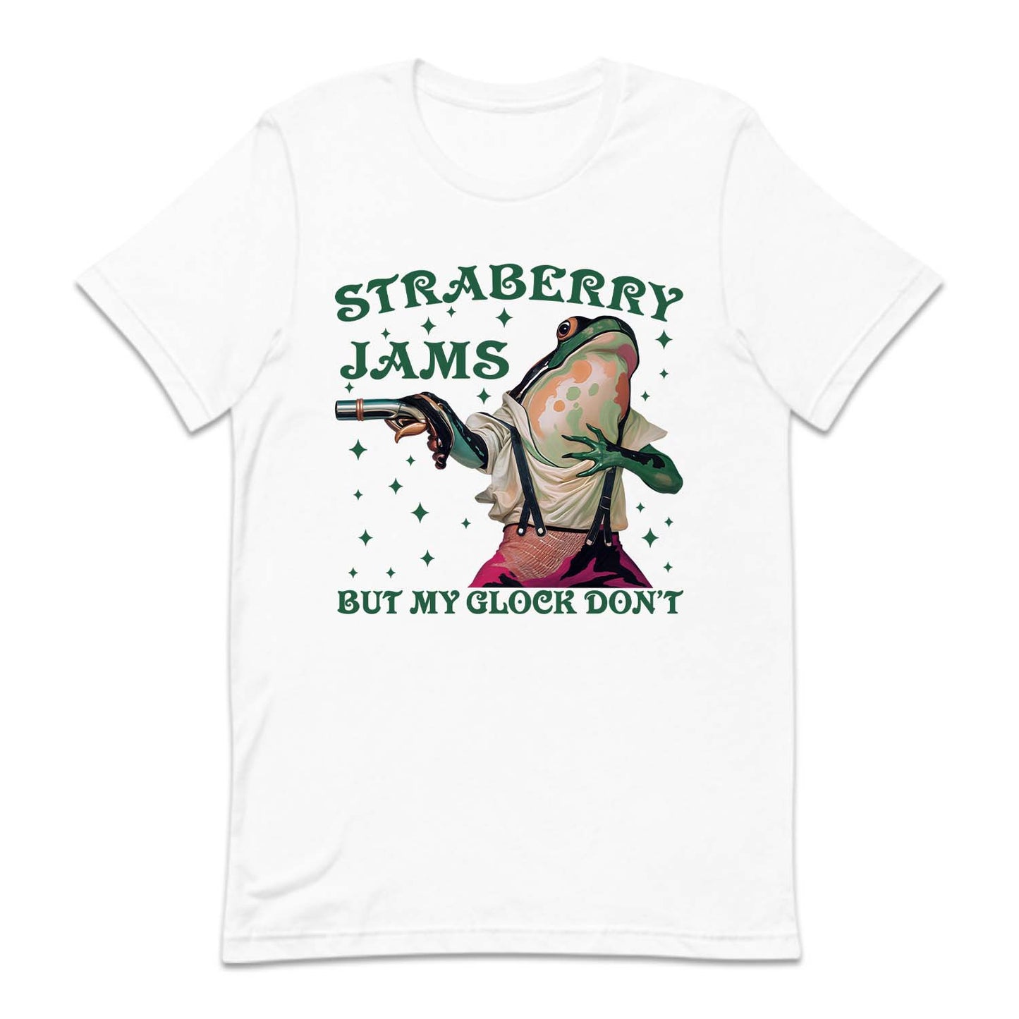 Strawberry Jams But My Glock Don't Hilarious Frog with Gun | PRODUCT CODE: SRTBWGNUL