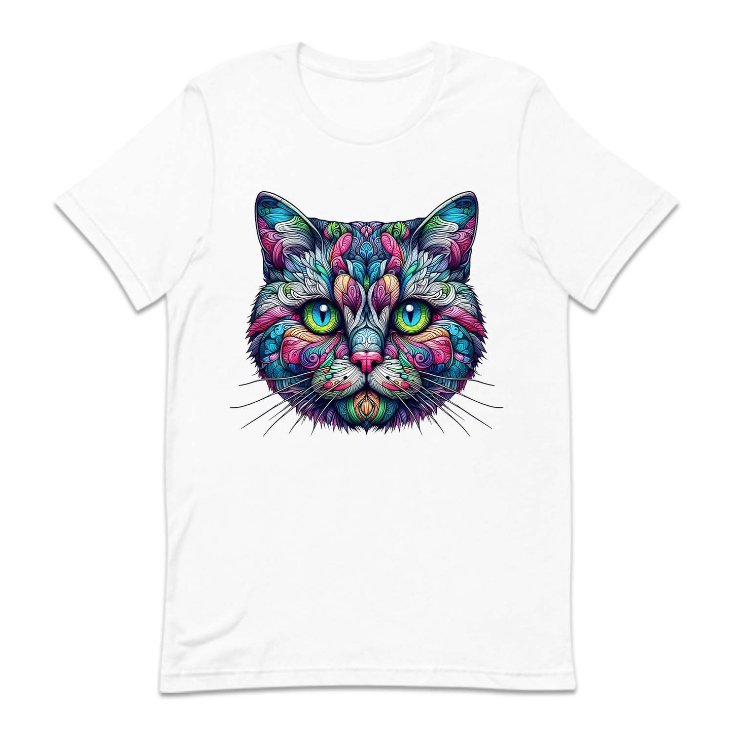 Psychedelic Colorful American Shorthair Cat | PRODUCT CODE: AMRCNSHRTP
