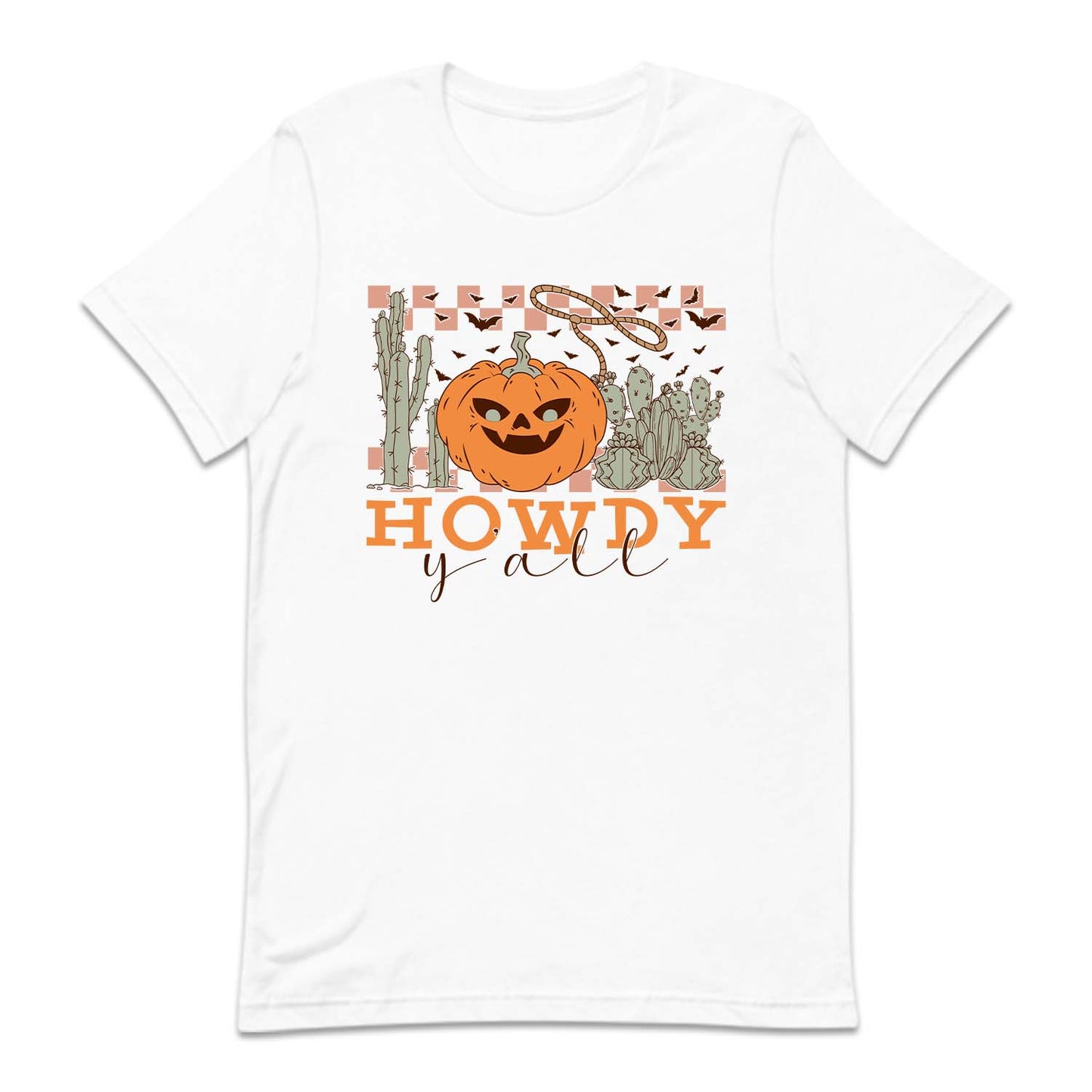 Howdy Y'all Cactus Pumpkin Western Halloween | PRODUCT CODE: HDYALWSTNC