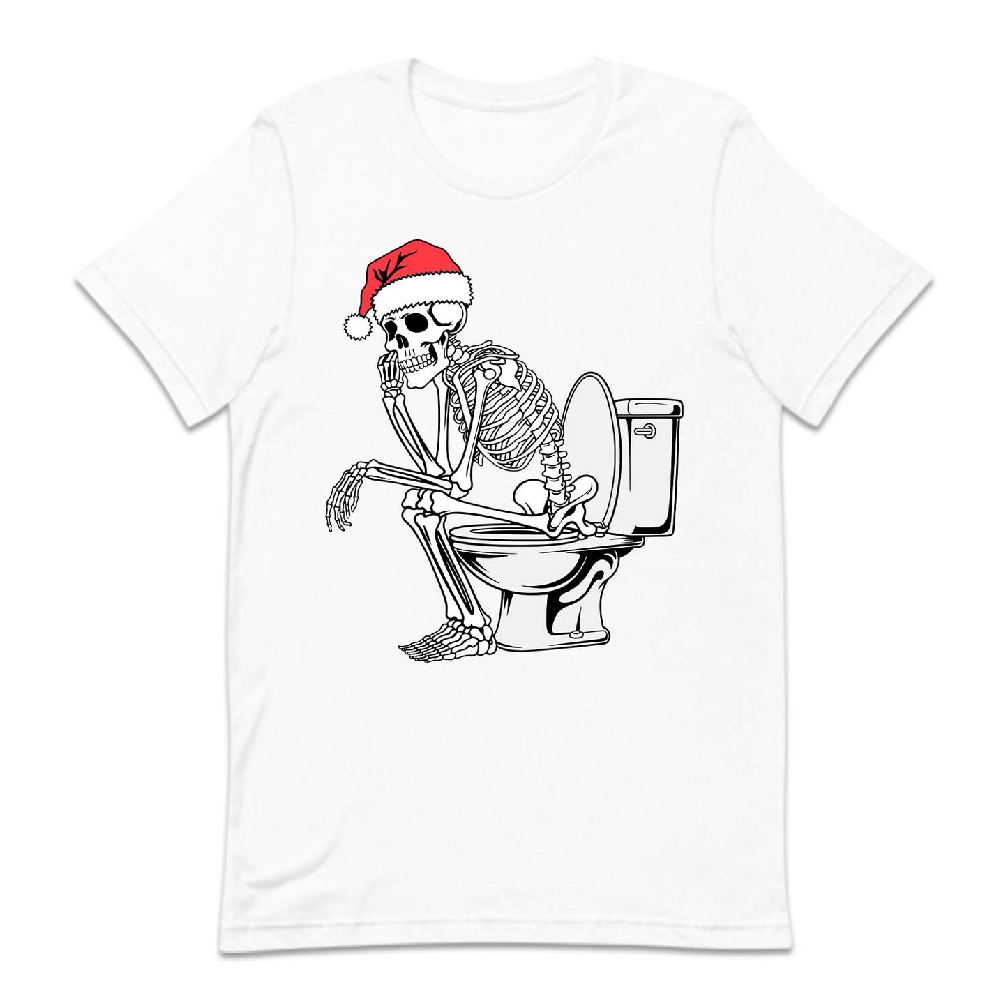 Christmas Skeleton on Toilet Dark Humor Sarcastic Xmas | PRODUCT CODE: SKLTCHRMOLW