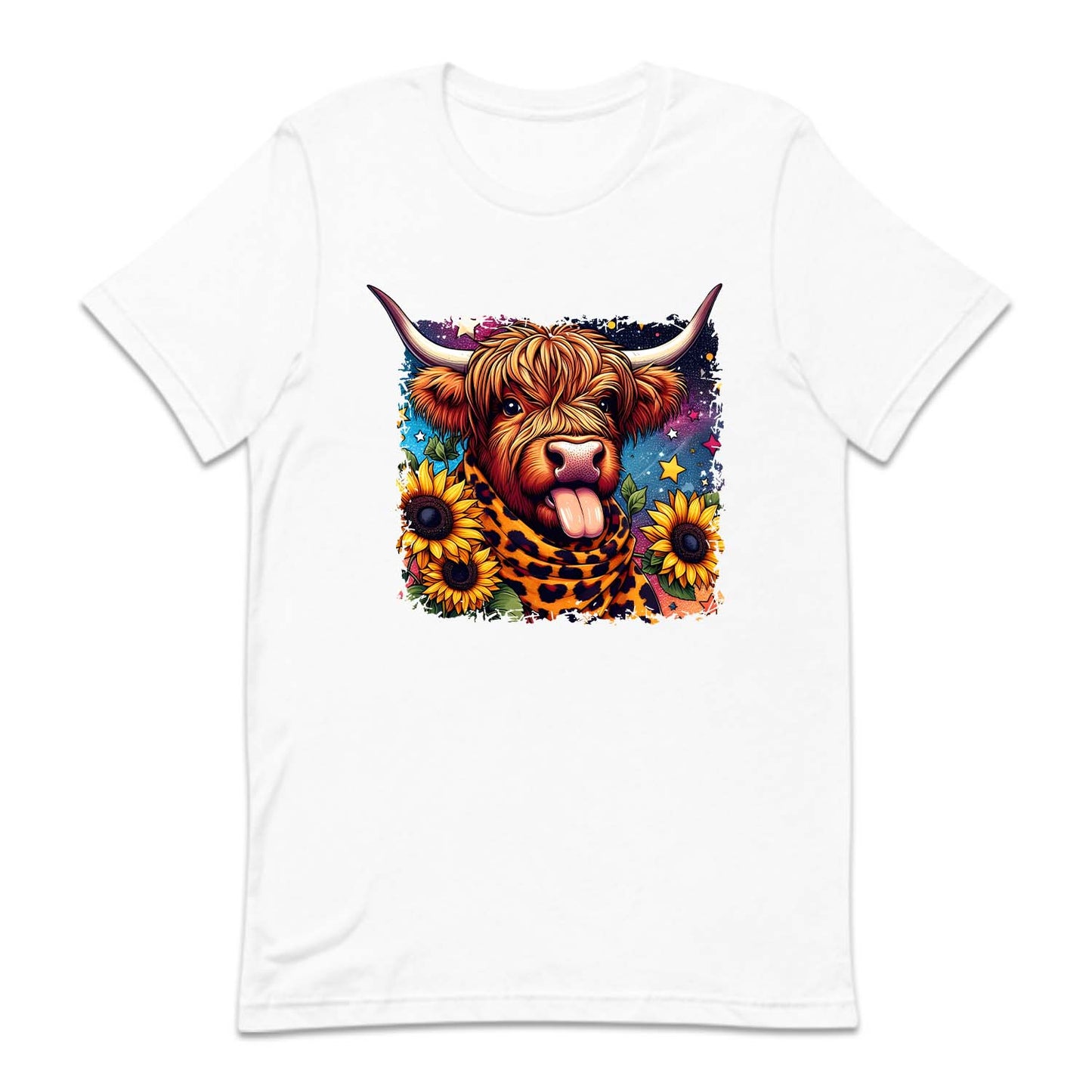Highland Cow with Sunflowers Farm Animal | PRODUCT CODE: HGLNDACWOS