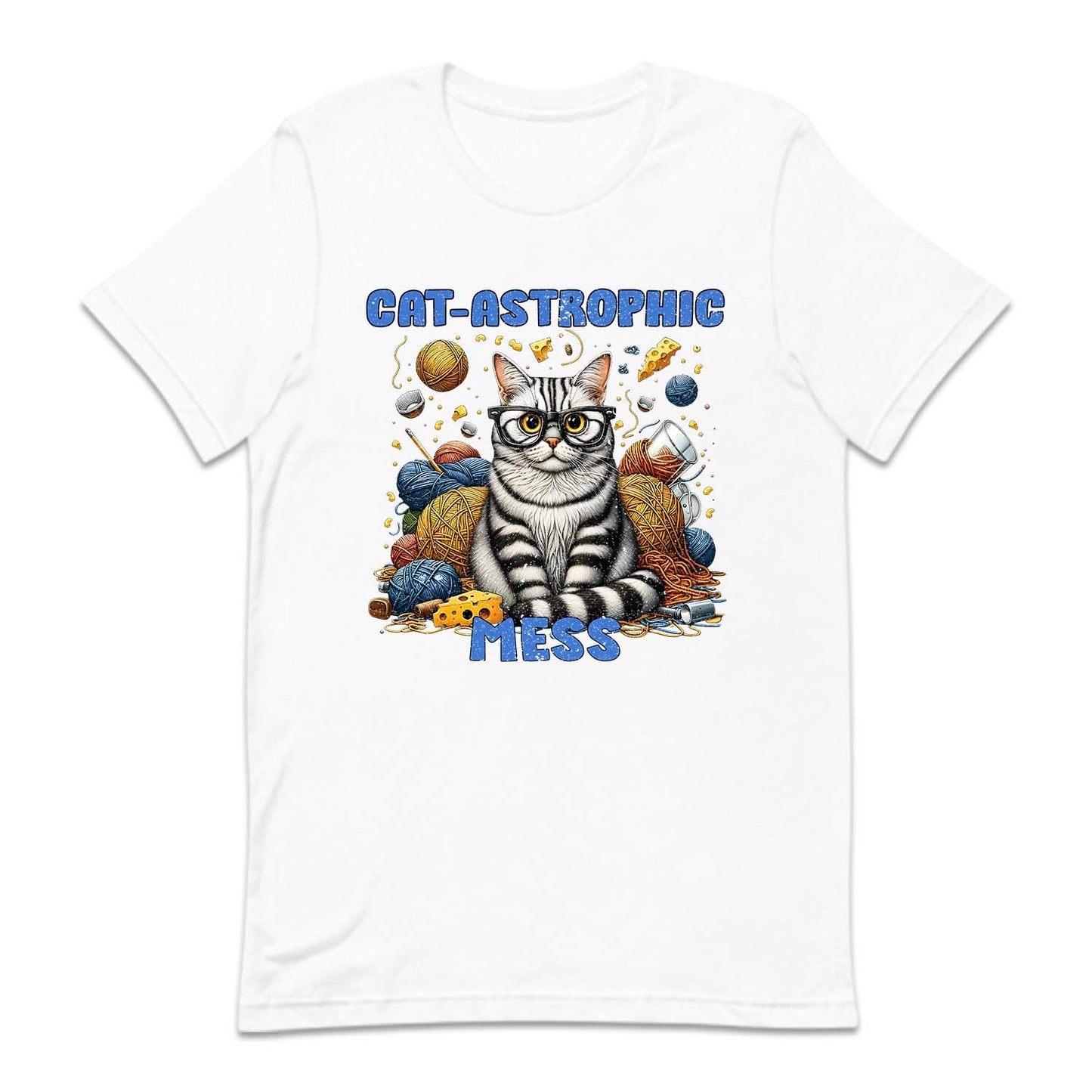 Cat-Astrophic Mess Yarn and Cheese Funny Cat Lover | PRODUCT CODE: CTASPHCIME
