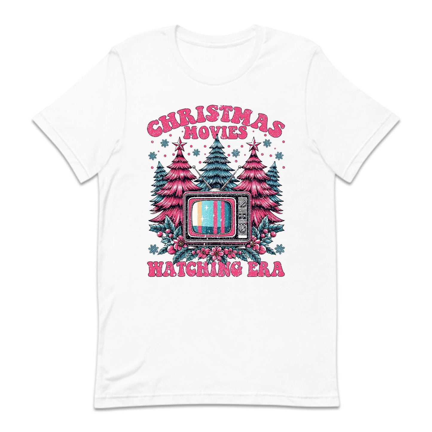 Pink Christmas Movies Watching Era Cozy Xmas Movie Night | PRODUCT CODE: PKCRTMVESWR