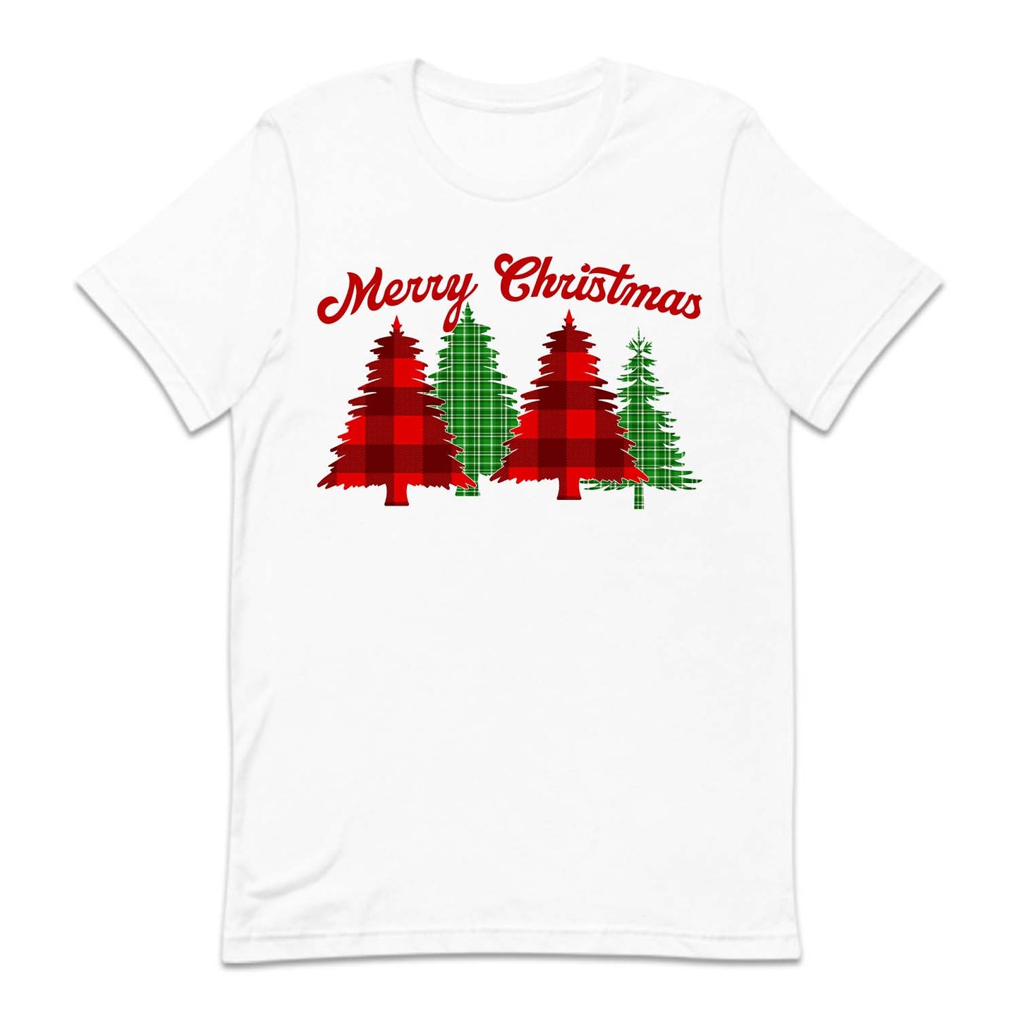 Merry Christmas Buffalo Plaid Trees Festive Xmas | PRODUCT CODE: MRYCHBFLOTRE