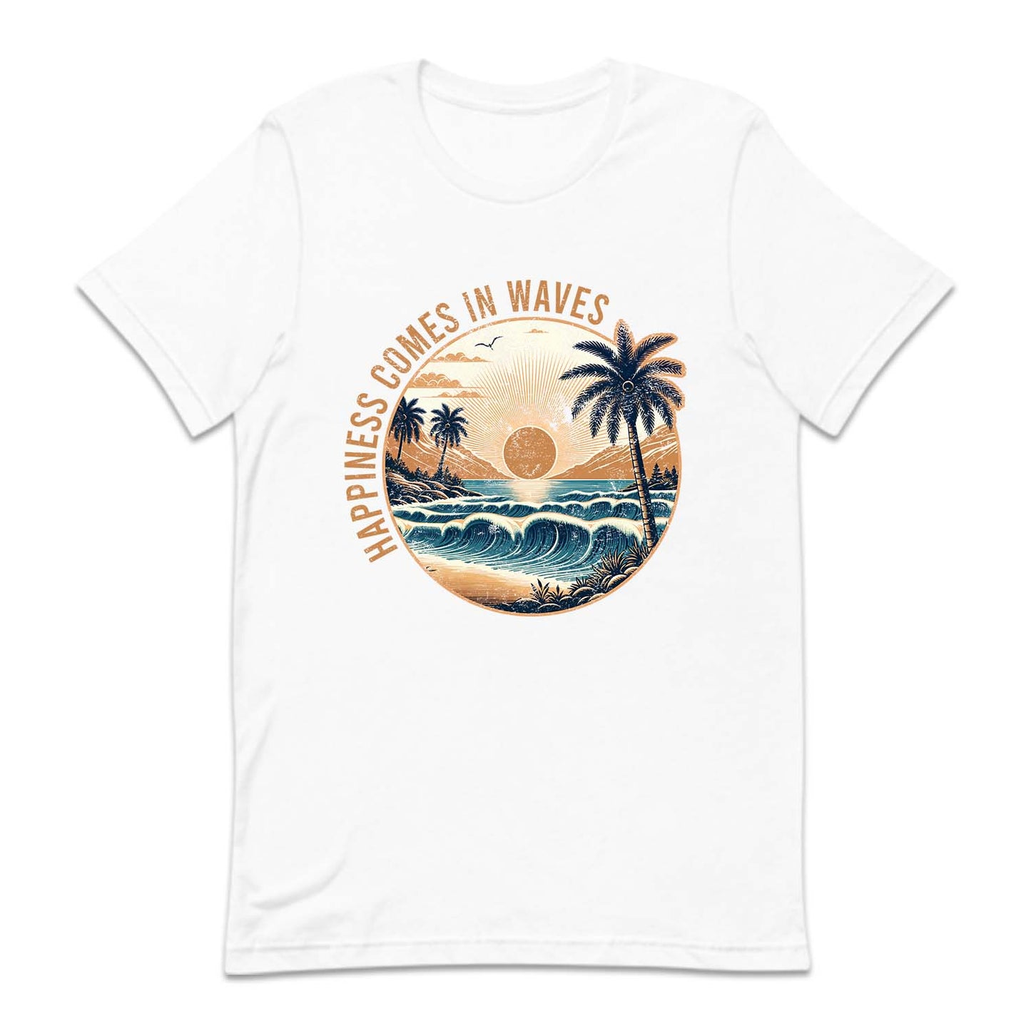 Happiness Comes In Waves Beach Vibes | PRODUCT CODE: HPANSCMIW