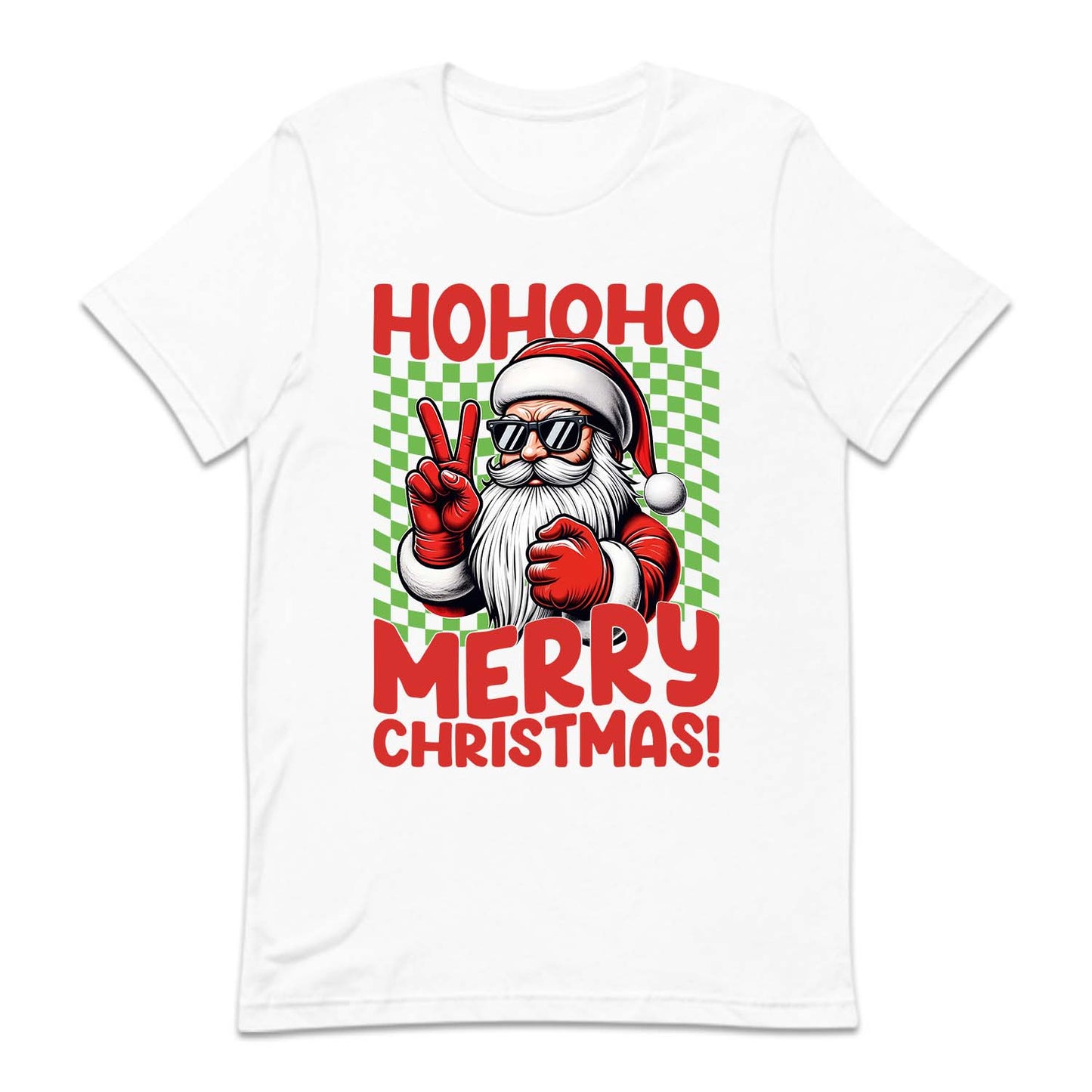 Ho Ho Ho Merry Christmas Santa Claus Peace Sign Xmas | PRODUCT CODE: SNTMKNGPEC