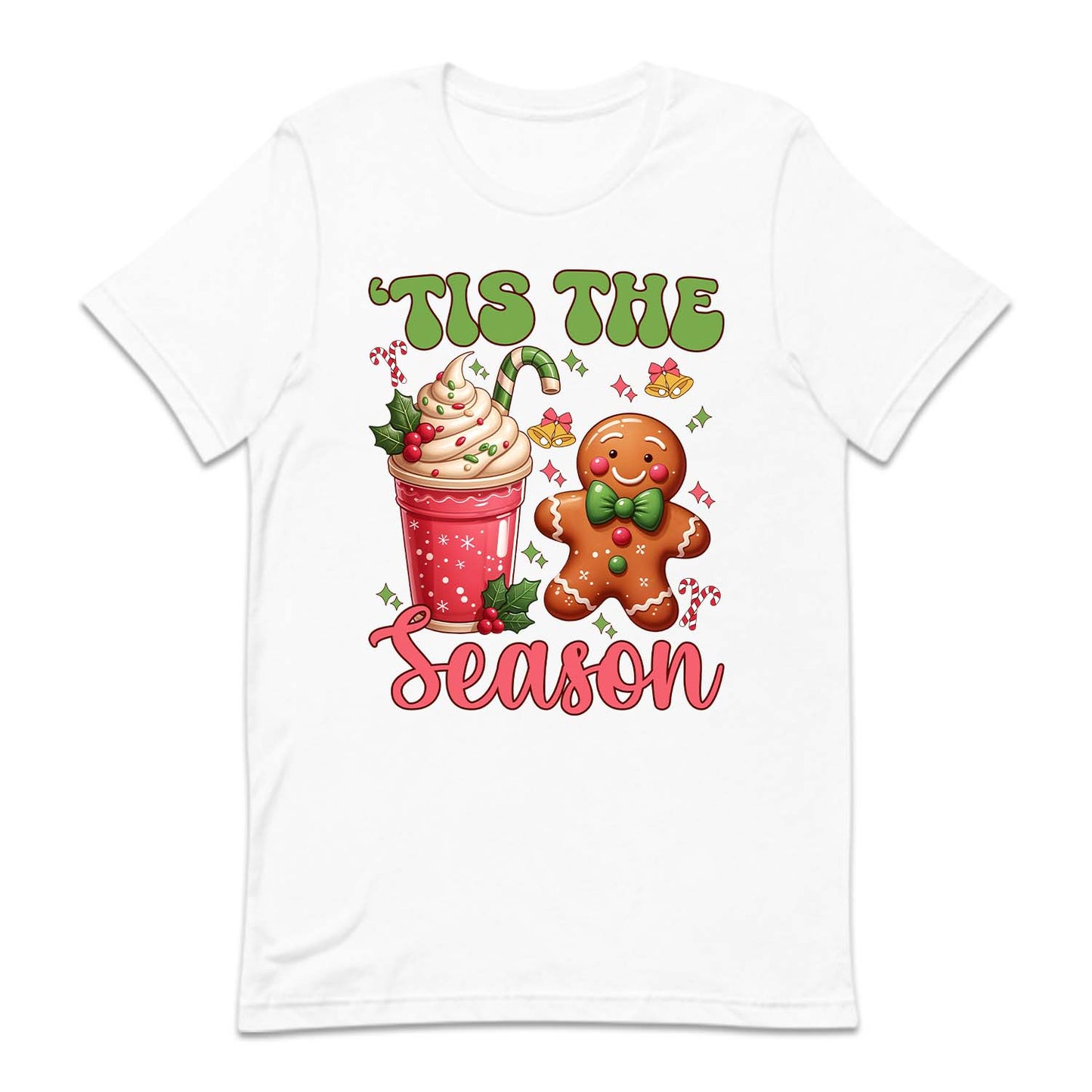Tis The Season Pink Christmas Hot Cocoa Cup & Gingerbread Man Xmas | PRODUCT CODE: TSHEANOPKNCH