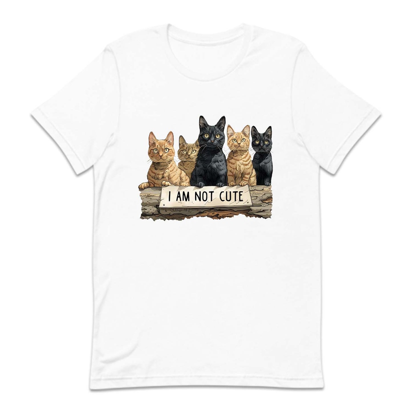 I Am Not Cute Sign Funny Five Cats | PRODUCT CODE: FVCTIMNTCG
