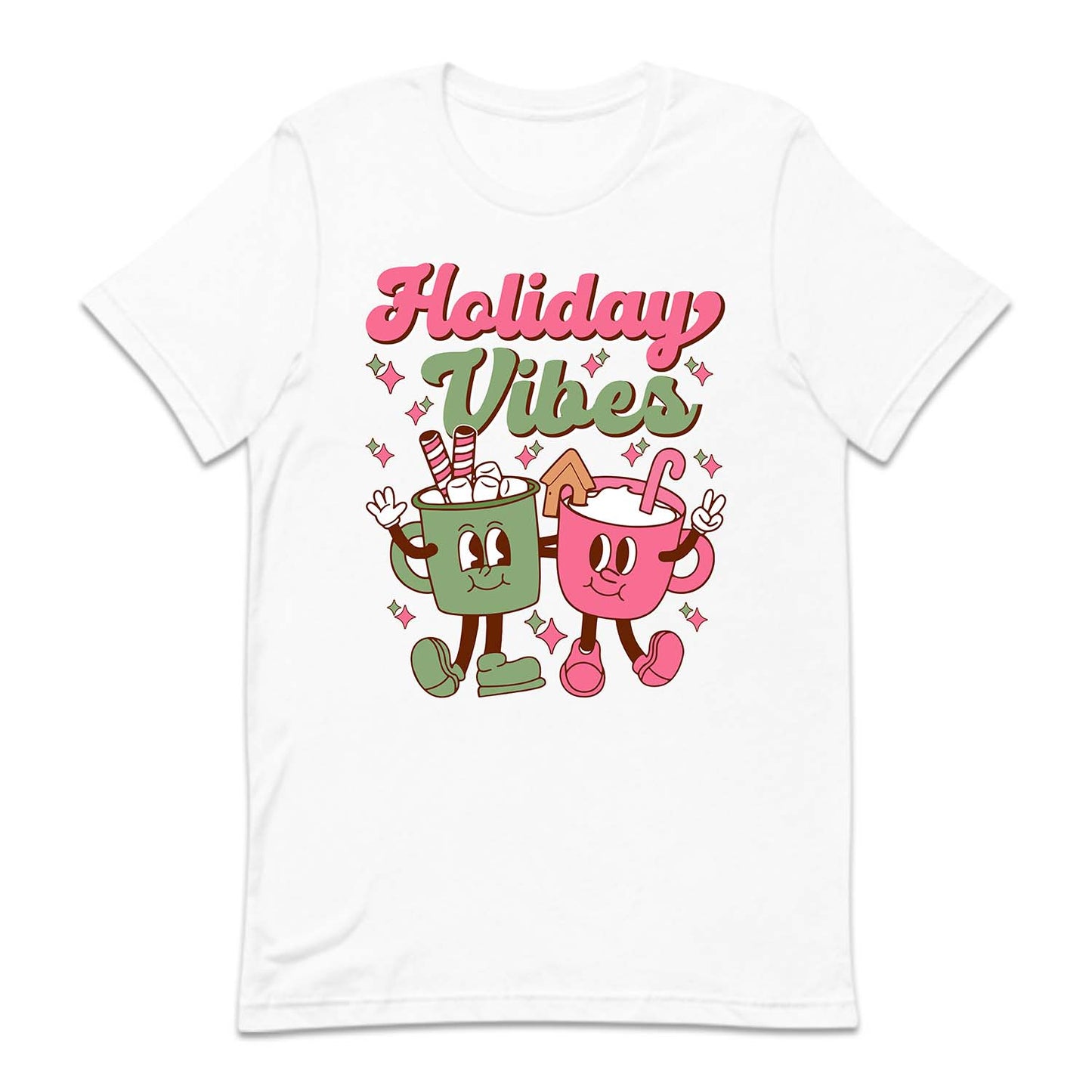 Holiday Vibes Pink Christmas Coffee Mugs Xmas | PRODUCT CODE: HLDVBSPKNCHR