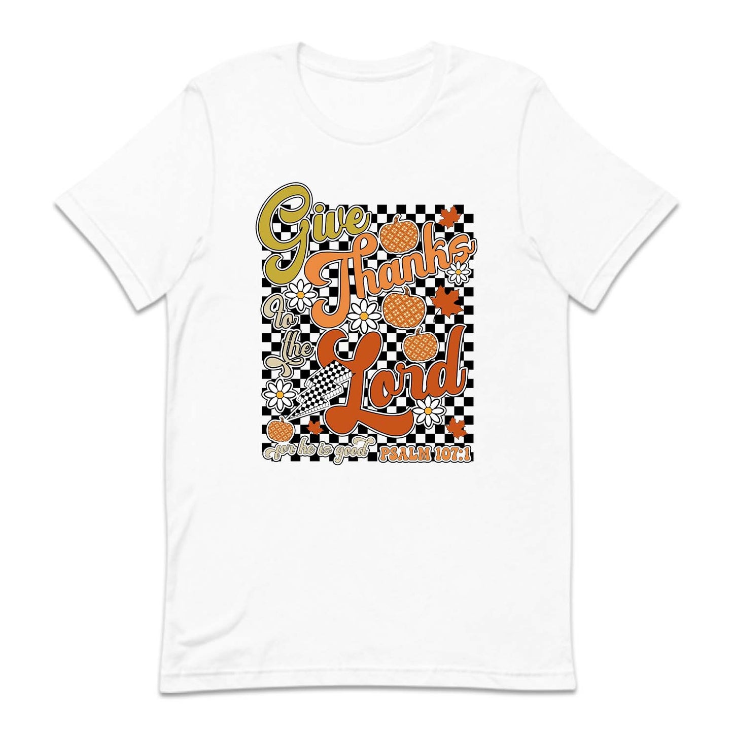Give Thanks to the Lord Psalm 107:1 Floral Bible Verse Thanksgiving | PRODUCT CODE: GVTHNKLRDP