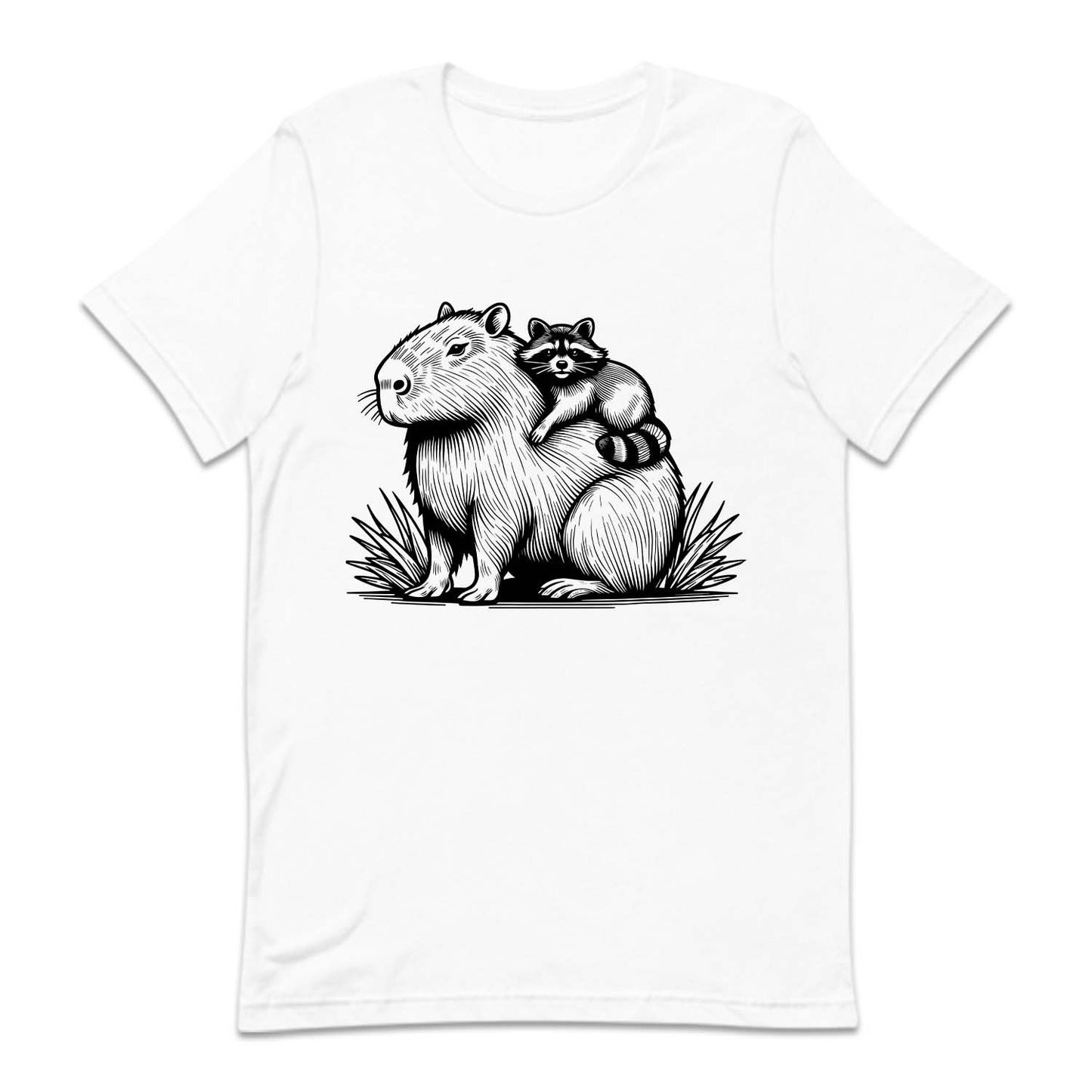 Raccoon Riding Capybara Wildlife | PRODUCT CODE: RCAONDCPB