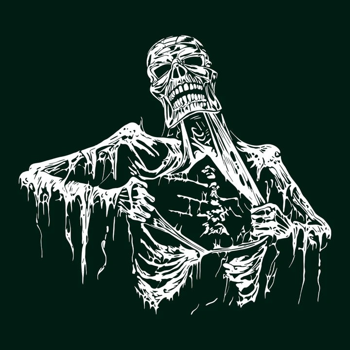 "Skeleton Ripping Rib Cage" T-Shirt: Unleash Your Inner Rebel