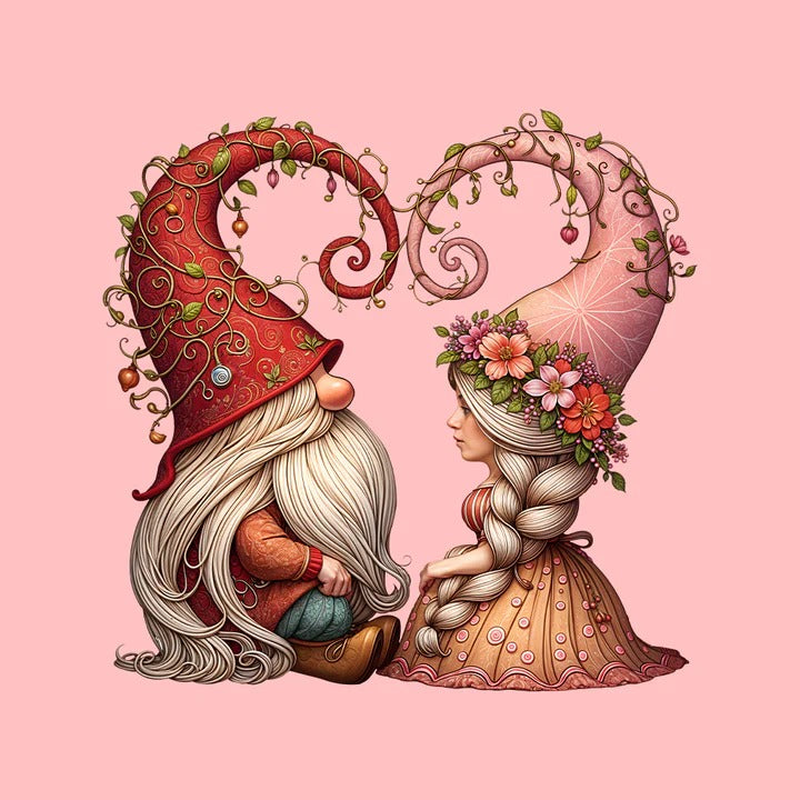 Romantic Gnome Couple T-Shirt: A Perfect Blend of Whimsy and Style