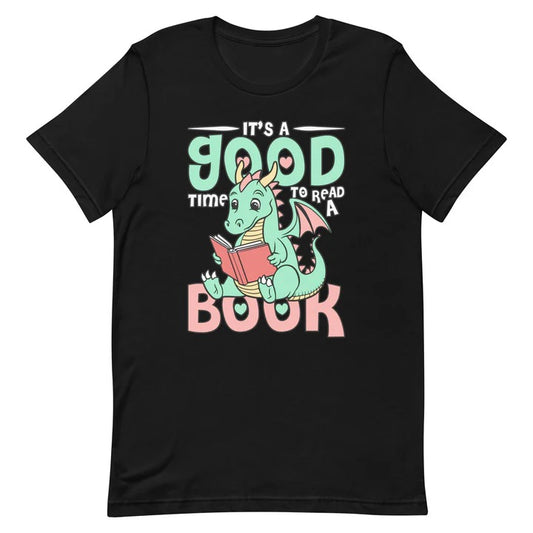 Unleash Your Imagination with the "Dragon Reading Book" T-Shirt
