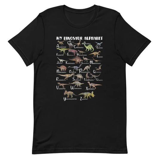 Explore Fun and Learning with the "My Dinosaurs Alphabet" T-Shirt