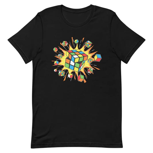 Elevate Your Style with the Exploding Rubik's Cube T-Shirt