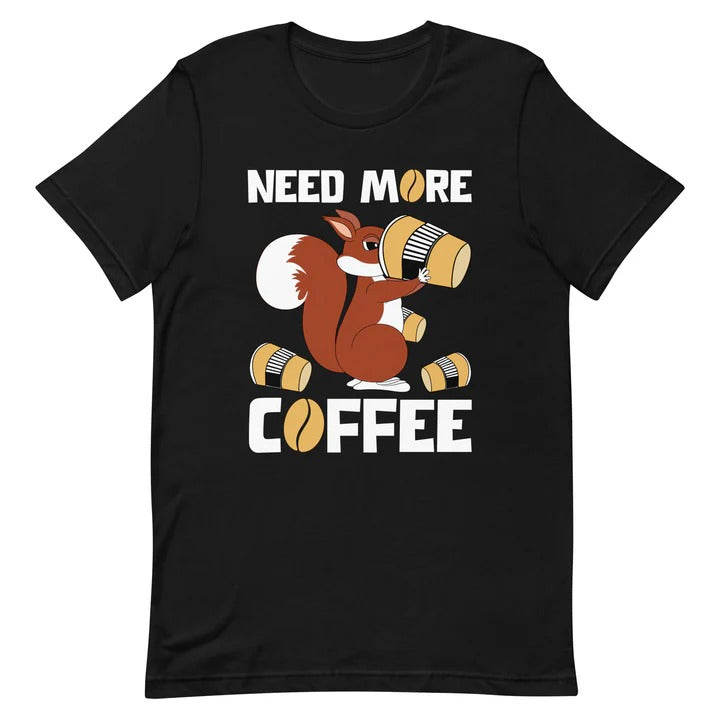 Start Your Day Right with the "Coffee & Squirrel" T-Shirt