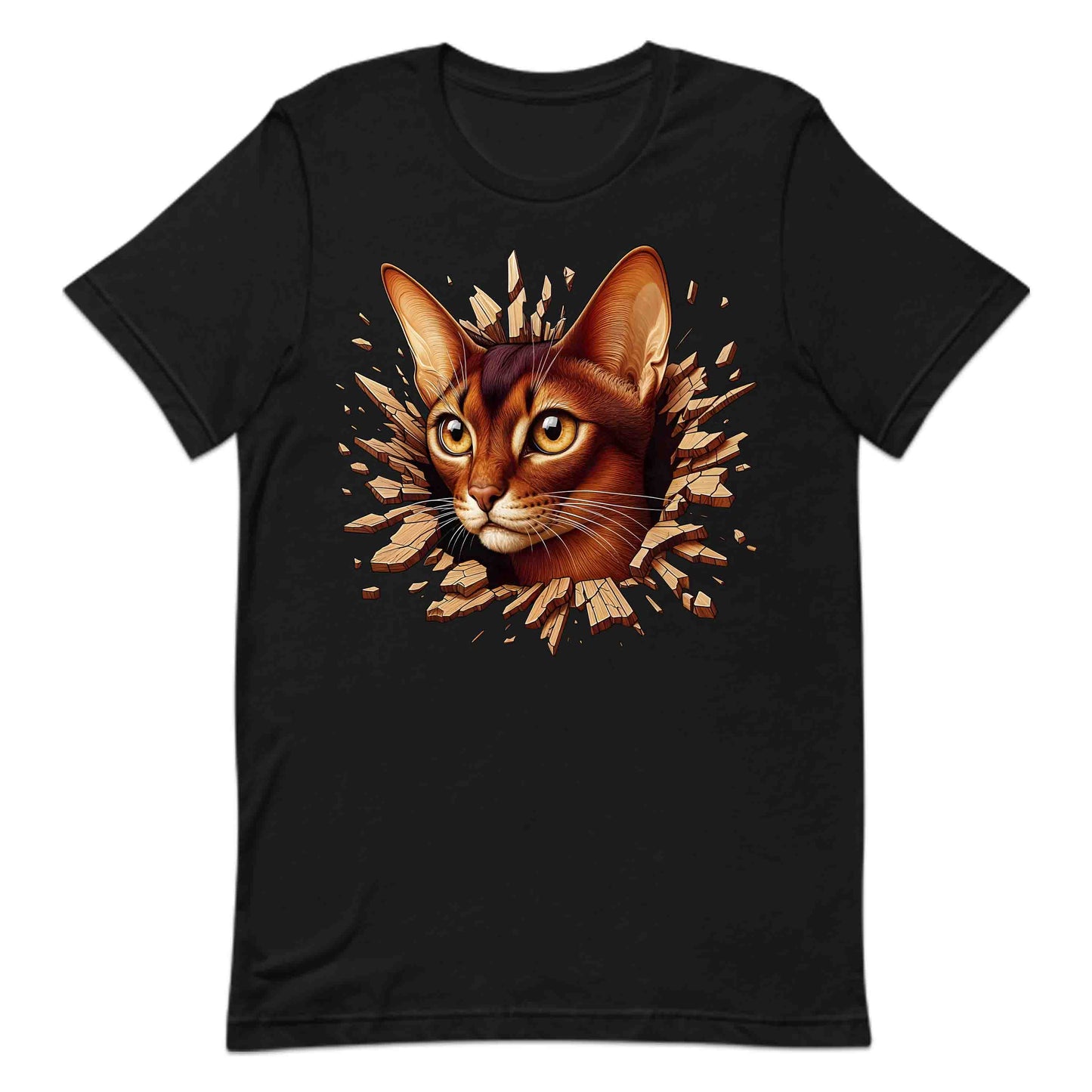 Abyssinian Cat Breaking Through Wall 3D Realistic Cat | PRODUCT CODE: ABSNYCTABRKF