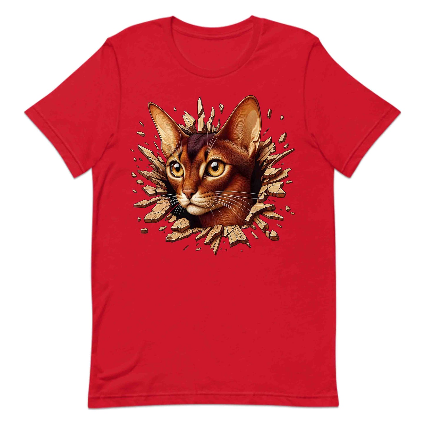 Abyssinian Cat Breaking Through Wall 3D Realistic Cat | PRODUCT CODE: ABSNYCTABRKF