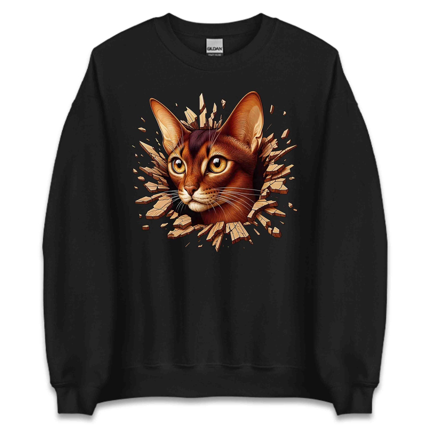 Abyssinian Cat Breaking Through Wall 3D Realistic Cat | PRODUCT CODE: ABSNYCTABRKF