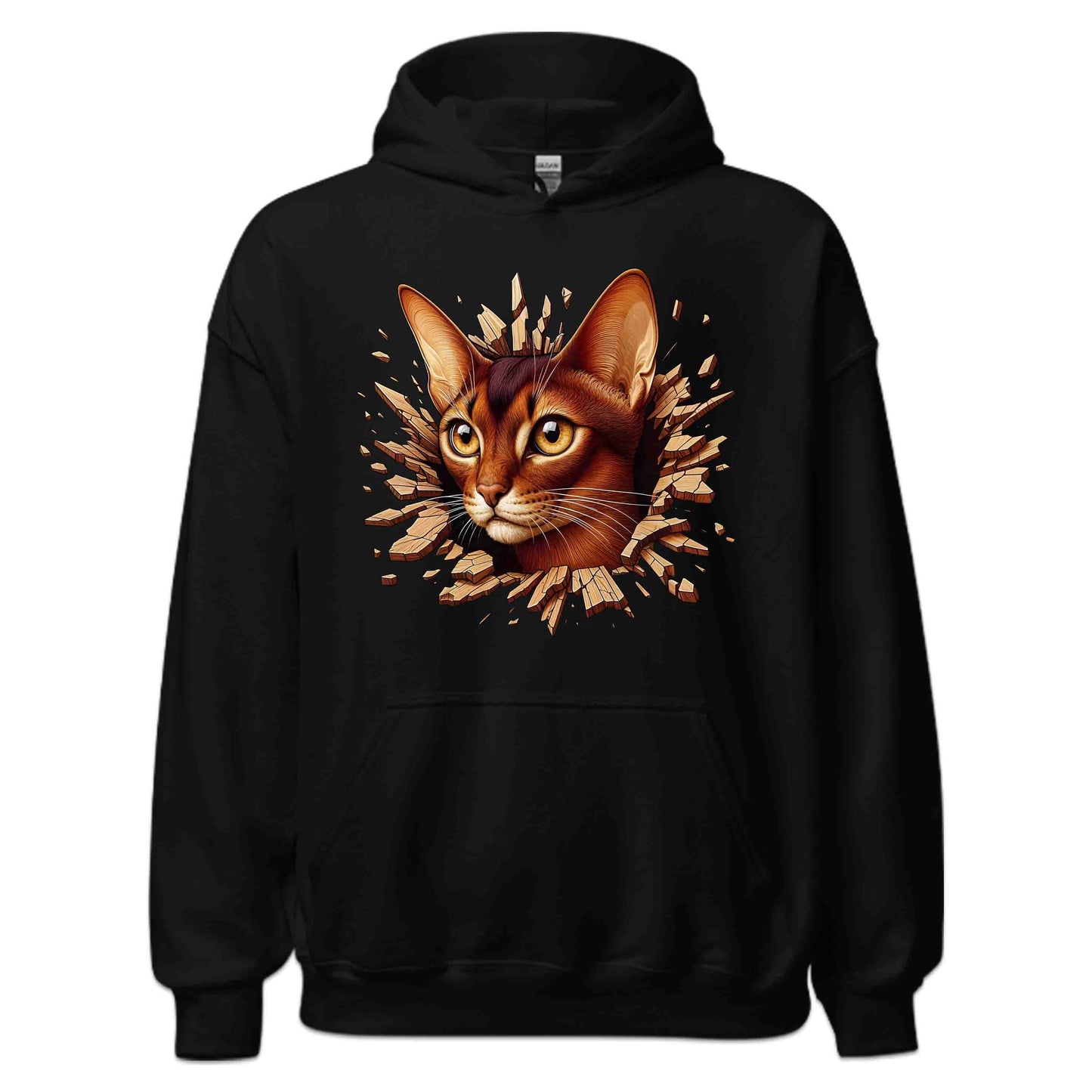 Abyssinian Cat Breaking Through Wall 3D Realistic Cat | PRODUCT CODE: ABSNYCTABRKF