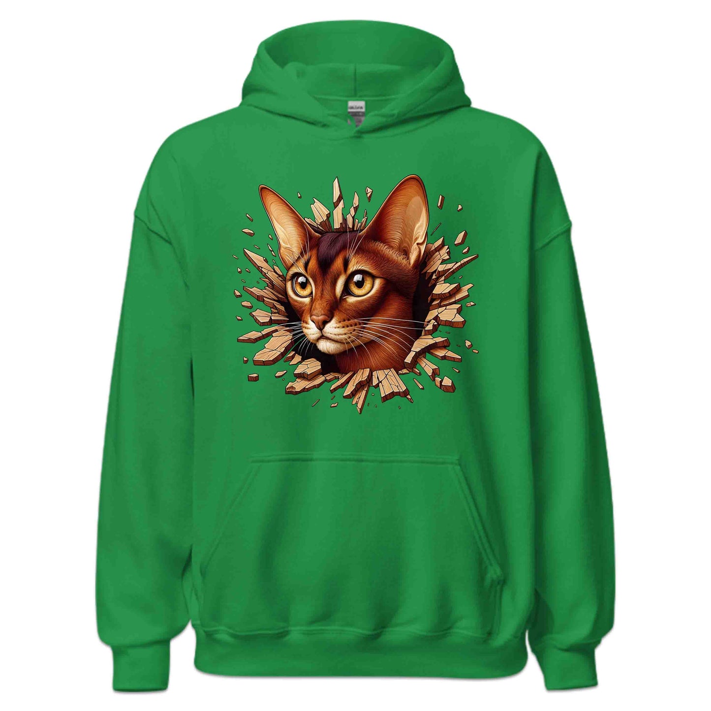 Abyssinian Cat Breaking Through Wall 3D Realistic Cat | PRODUCT CODE: ABSNYCTABRKF