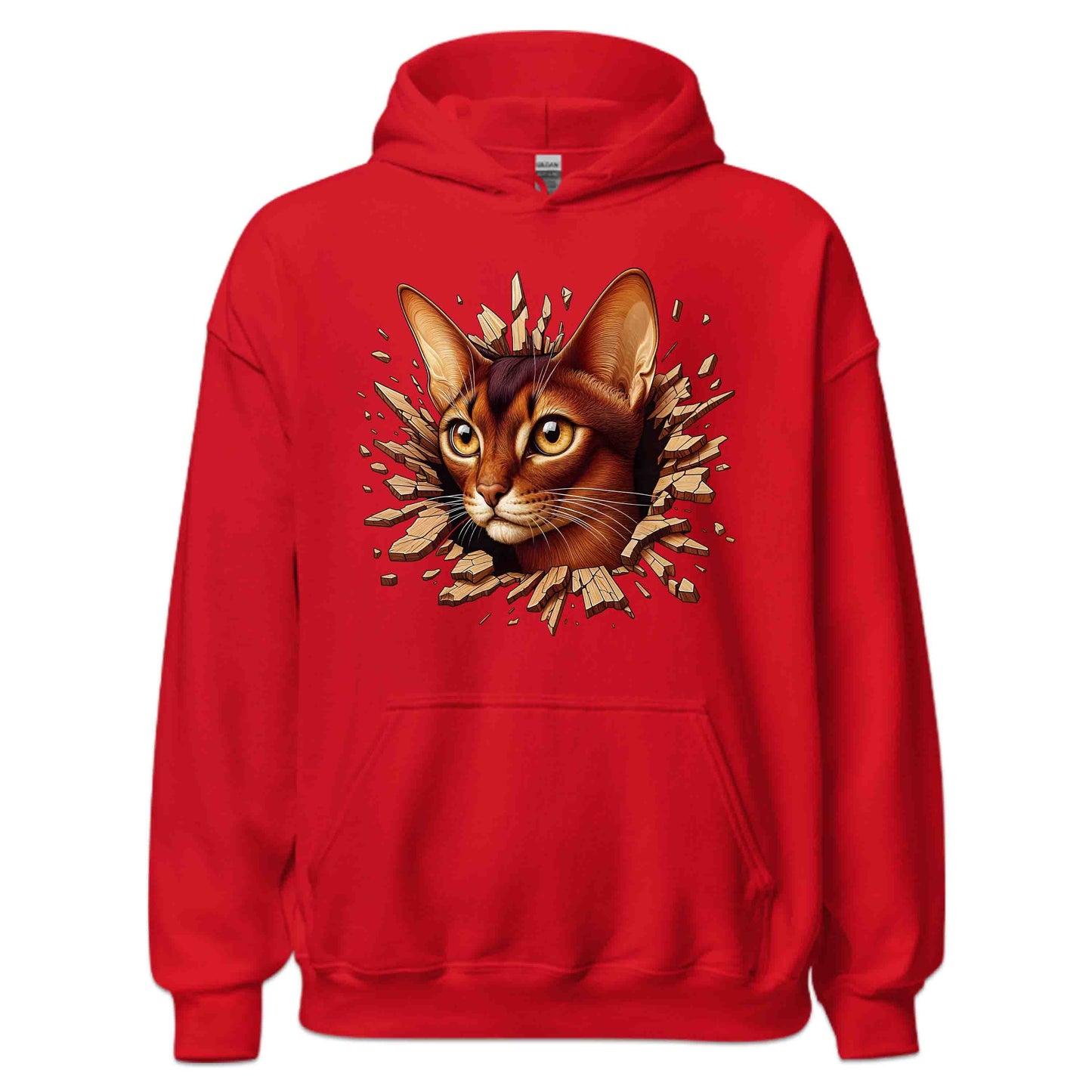 Abyssinian Cat Breaking Through Wall 3D Realistic Cat | PRODUCT CODE: ABSNYCTABRKF