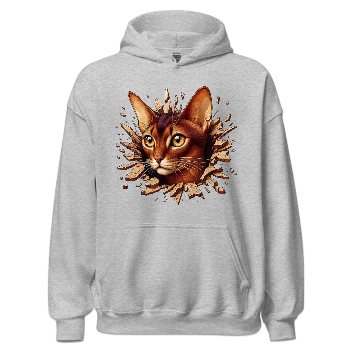 Abyssinian Cat Breaking Through Wall 3D Realistic Cat | PRODUCT CODE: ABSNYCTABRKF