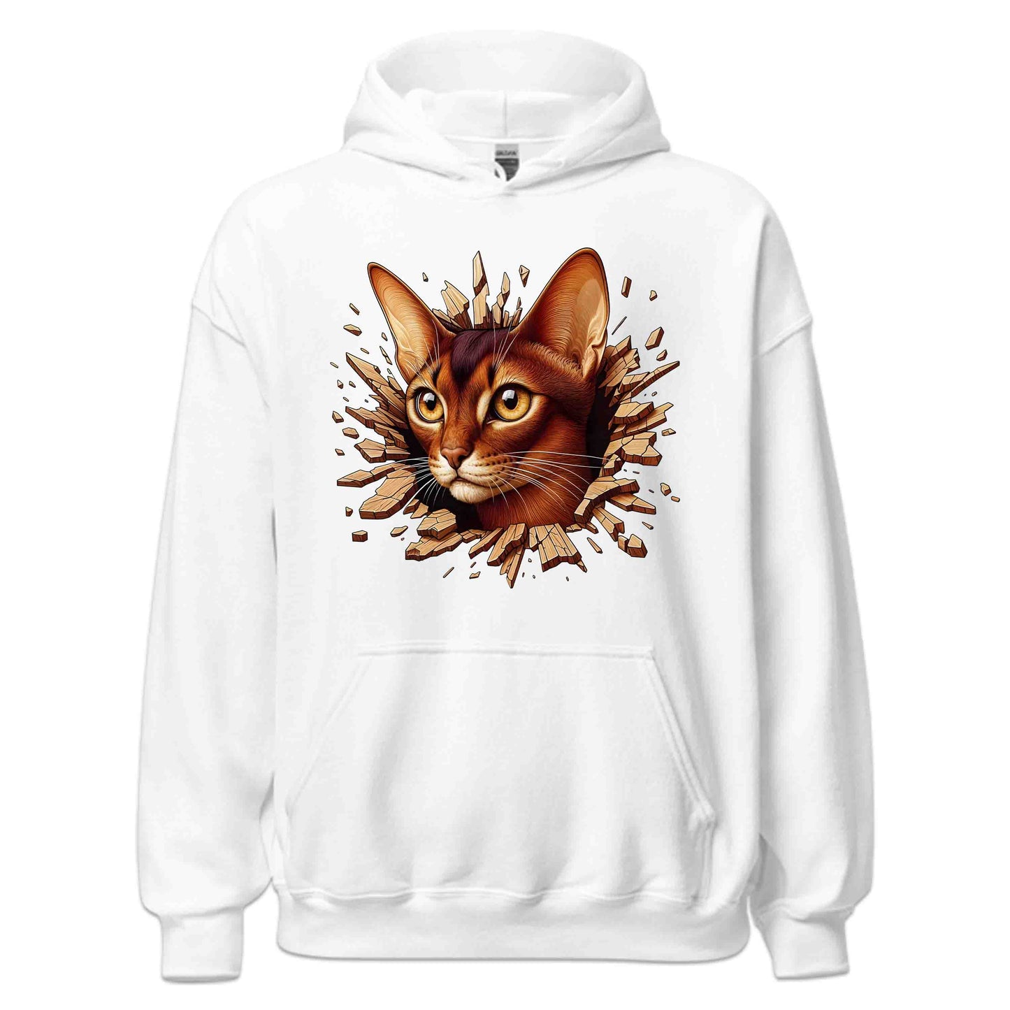 Abyssinian Cat Breaking Through Wall 3D Realistic Cat | PRODUCT CODE: ABSNYCTABRKF