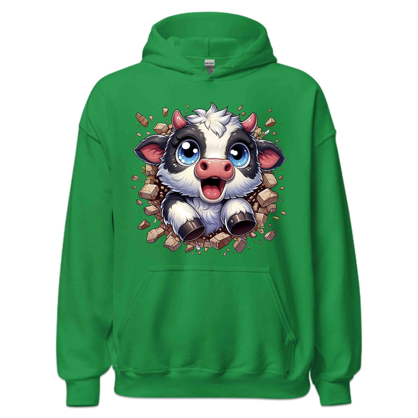 Adorable Cow Breaking Through Wall  3D Realistic Kawaii Cow Lover | PRODUCT CODE: ADBCWOBRKICD