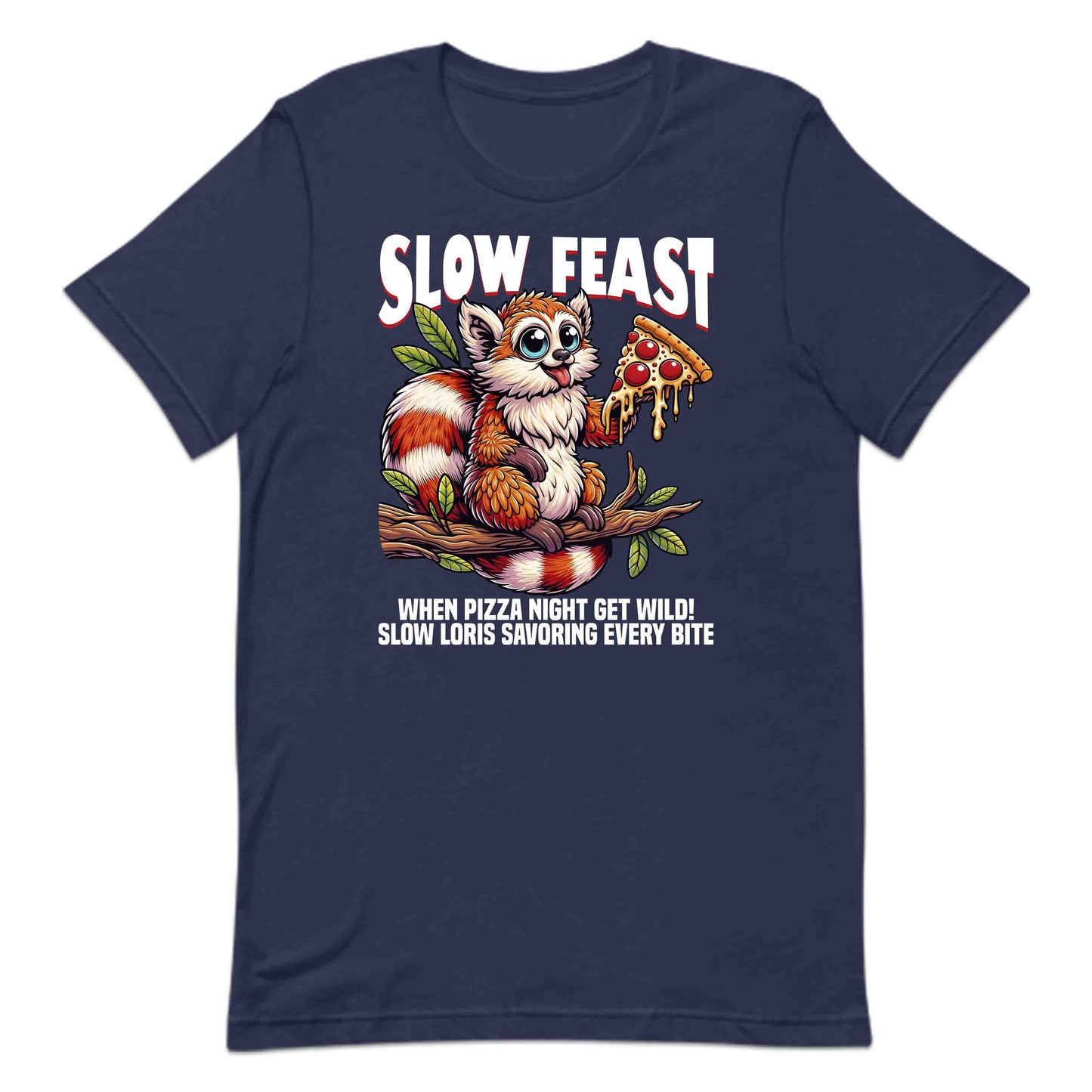Adorable Slow Loris Pizza Slice Humor World Pizza Day | PRODUCT CODE: ADBLEWORPZSH