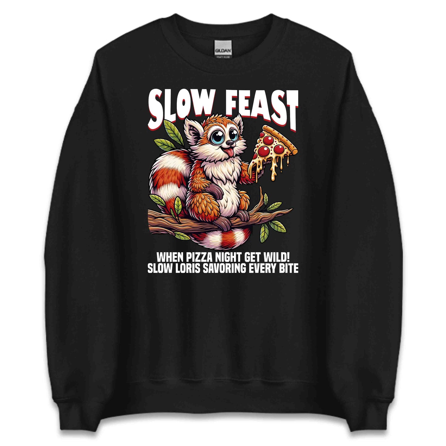 Adorable Slow Loris Pizza Slice Humor World Pizza Day | PRODUCT CODE: ADBLEWORPZSH