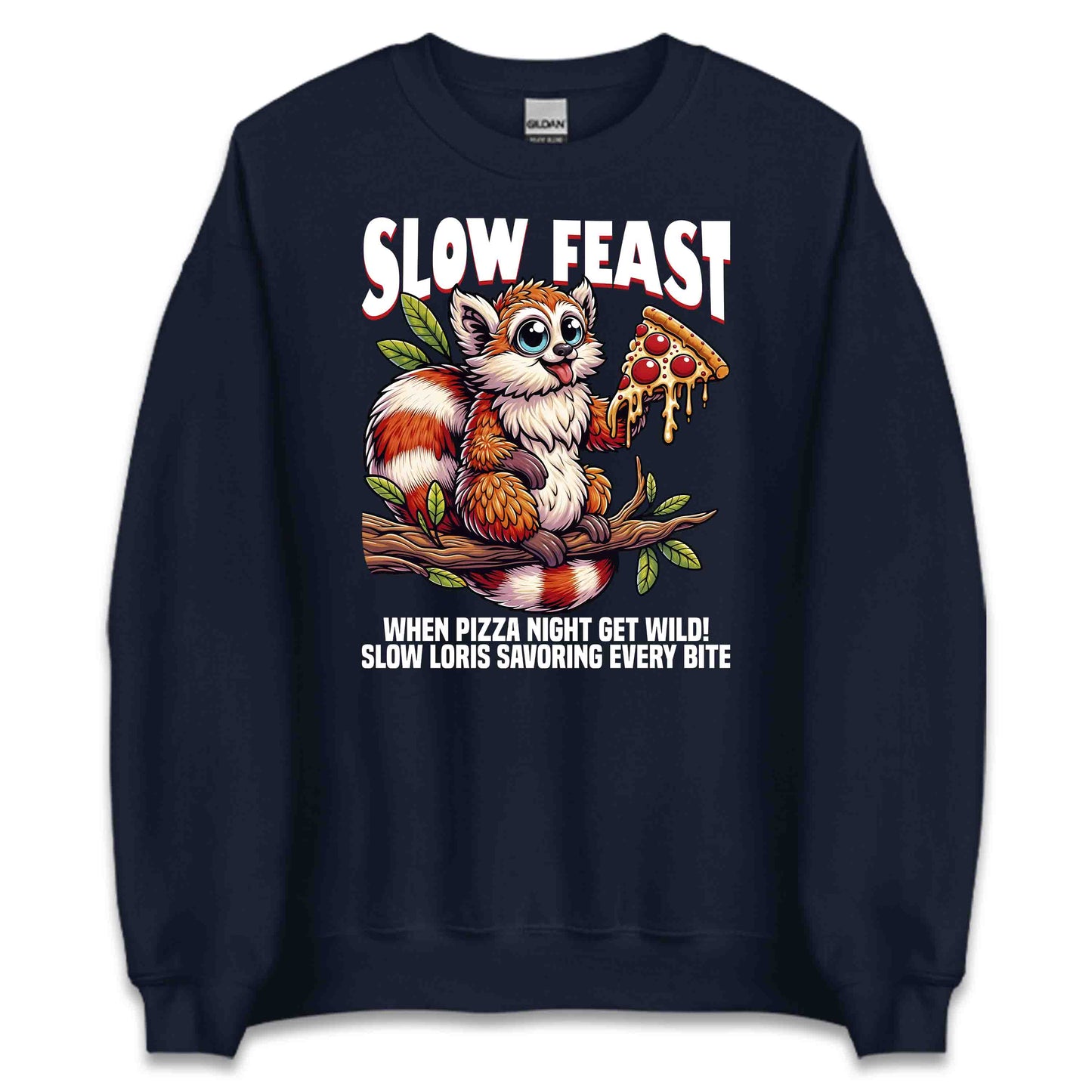 Adorable Slow Loris Pizza Slice Humor World Pizza Day | PRODUCT CODE: ADBLEWORPZSH