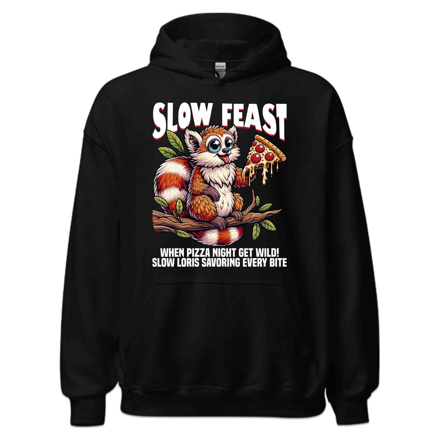 Adorable Slow Loris Pizza Slice Humor World Pizza Day | PRODUCT CODE: ADBLEWORPZSH