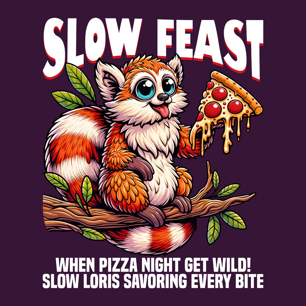 Adorable Slow Loris Pizza Slice Humor World Pizza Day | PRODUCT CODE: ADBLEWORPZSH