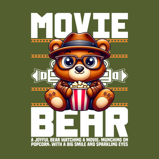 Adorable Movie Bear Film Buffs Popcorn Enthusiasts | PRODUCT CODE: ADBMVEBRFLBS