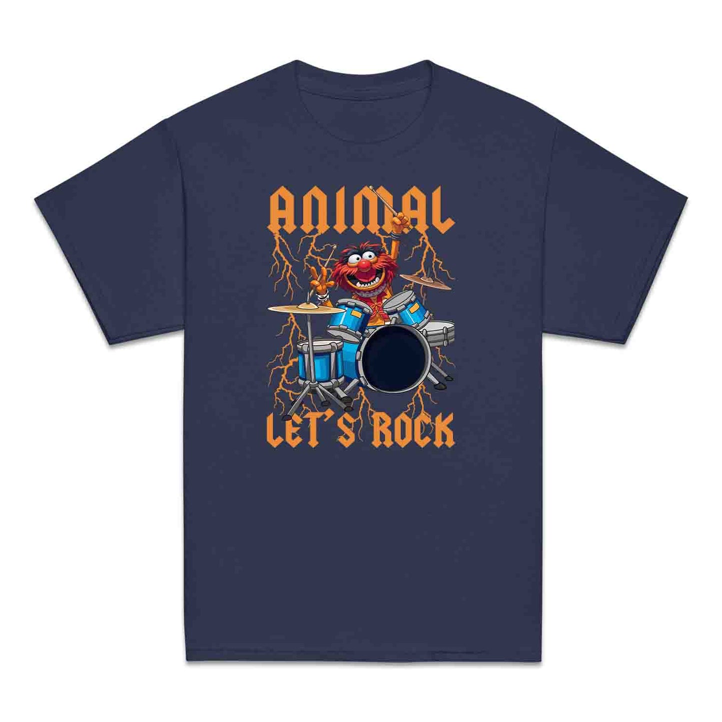 The Muppets Animal Drummer Kids T-Shirt, Jumper & Hoodie – Let’s Rock! Electric Blue Rock Music Fan Apparel | PRODUCT CODE: ADNERWUYO