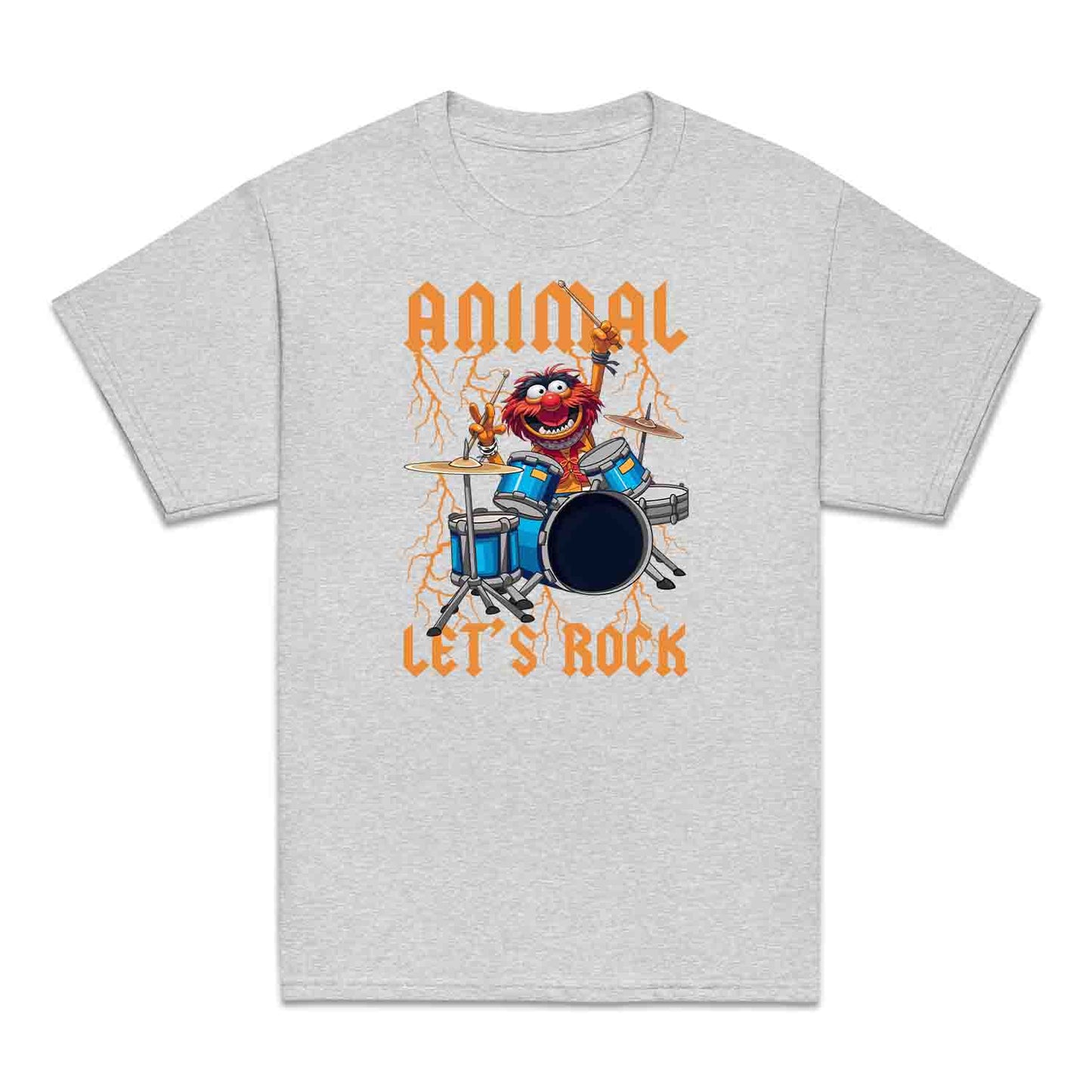 The Muppets Animal Drummer Kids T-Shirt, Jumper & Hoodie – Let’s Rock! Electric Blue Rock Music Fan Apparel | PRODUCT CODE: ADNERWUYO