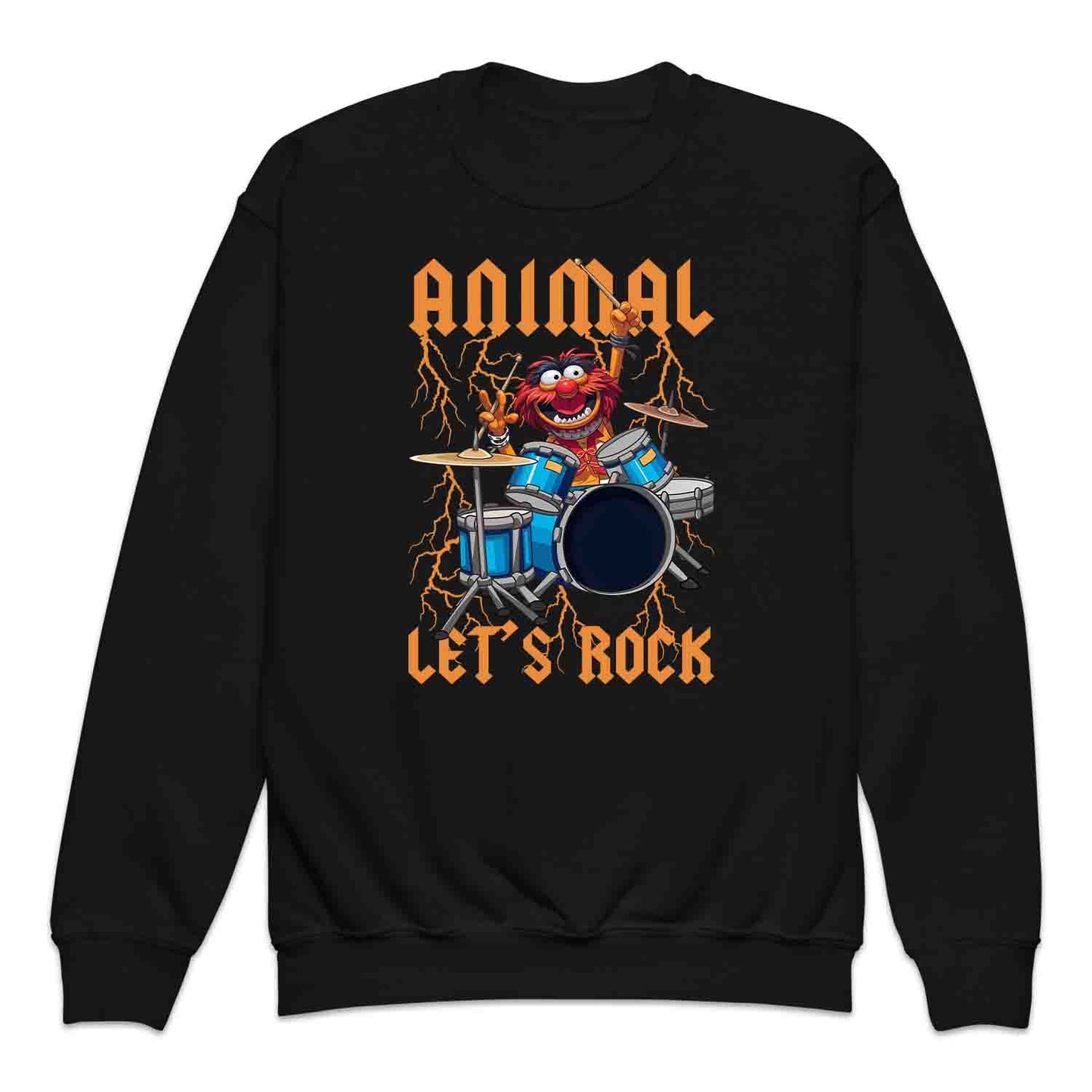 The Muppets Animal Drummer Kids T-Shirt, Jumper & Hoodie – Let’s Rock! Electric Blue Rock Music Fan Apparel | PRODUCT CODE: ADNERWUYO