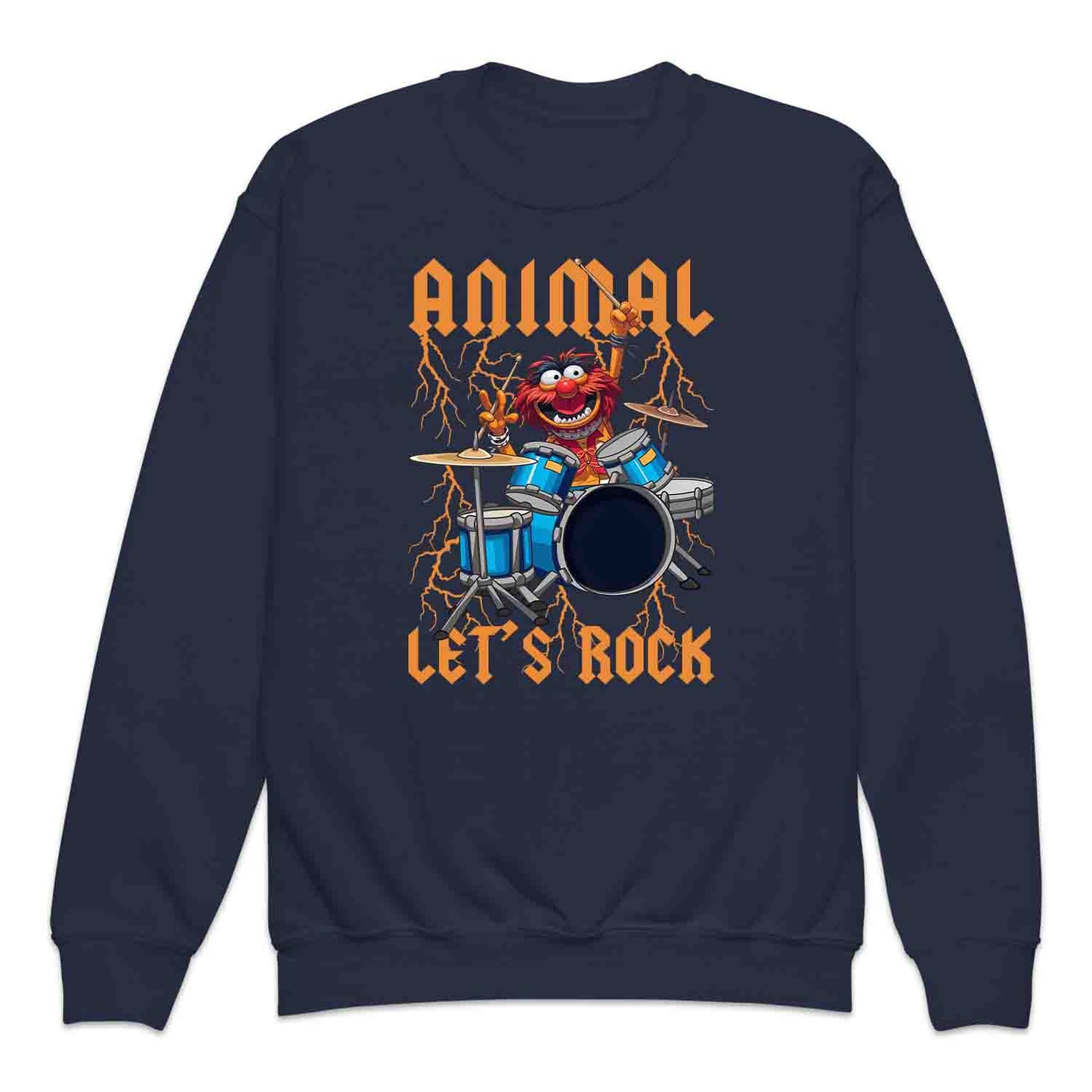 The Muppets Animal Drummer Kids T-Shirt, Jumper & Hoodie – Let’s Rock! Electric Blue Rock Music Fan Apparel | PRODUCT CODE: ADNERWUYO