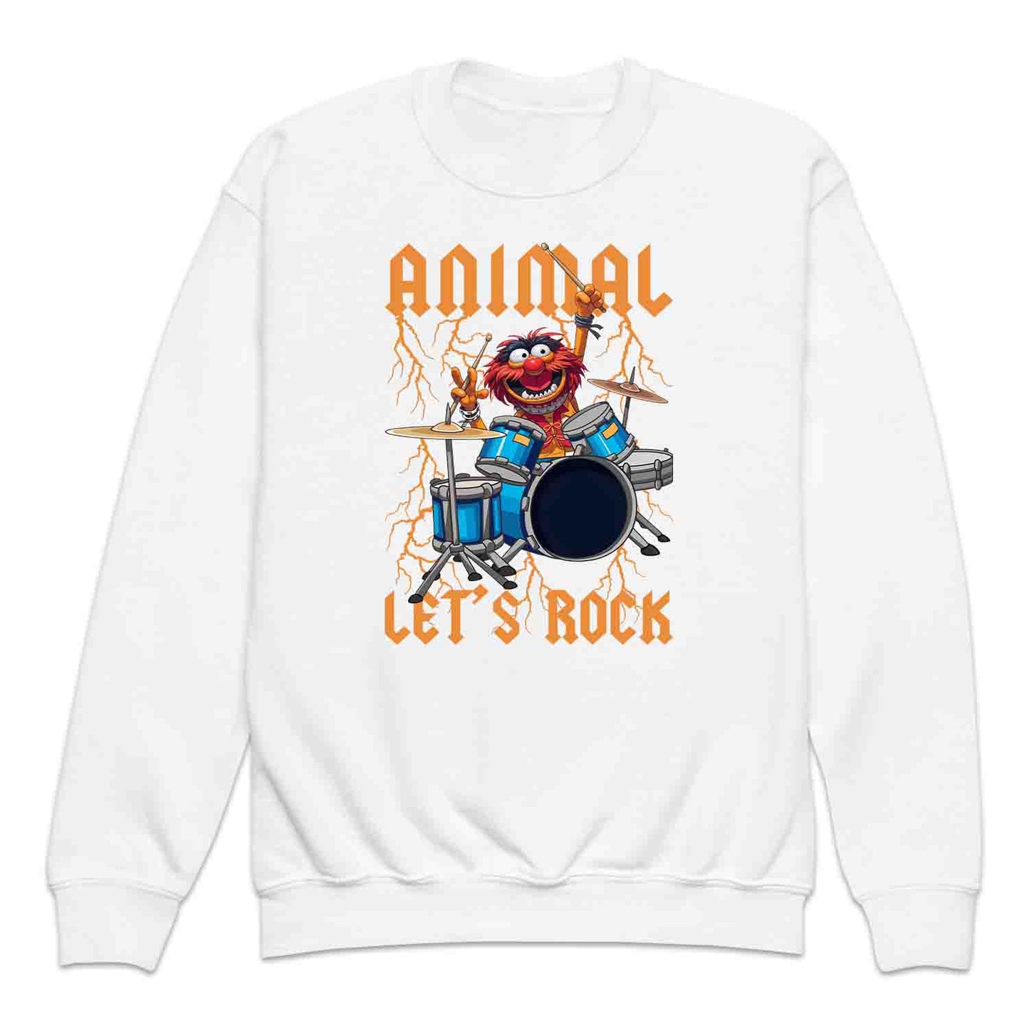 The Muppets Animal Drummer Kids T-Shirt, Jumper & Hoodie – Let’s Rock! Electric Blue Rock Music Fan Apparel | PRODUCT CODE: ADNERWUYO
